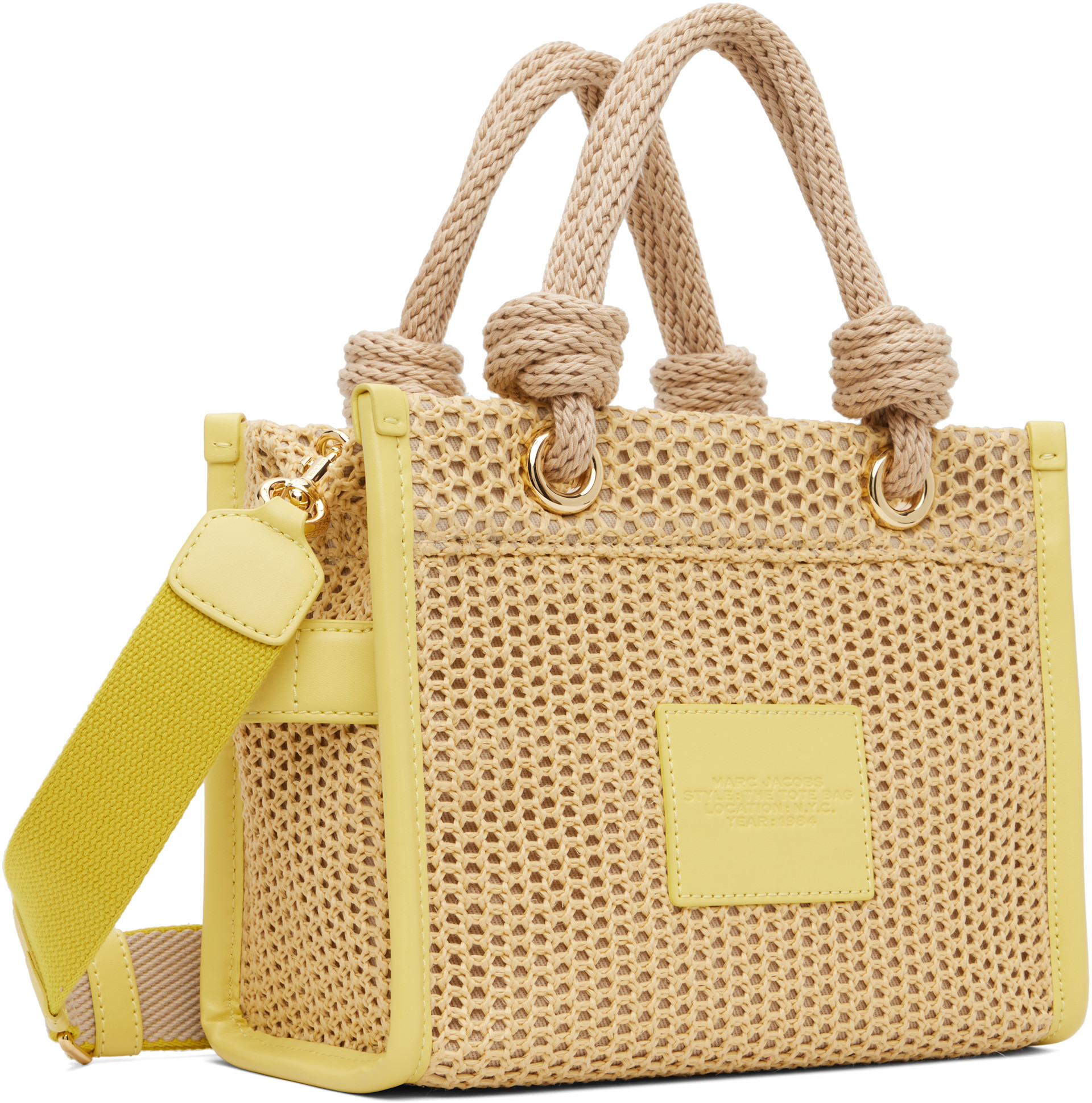 Marc Jacobs: Beige 'The Woven Rope Small' Tote | SSENSE Canada