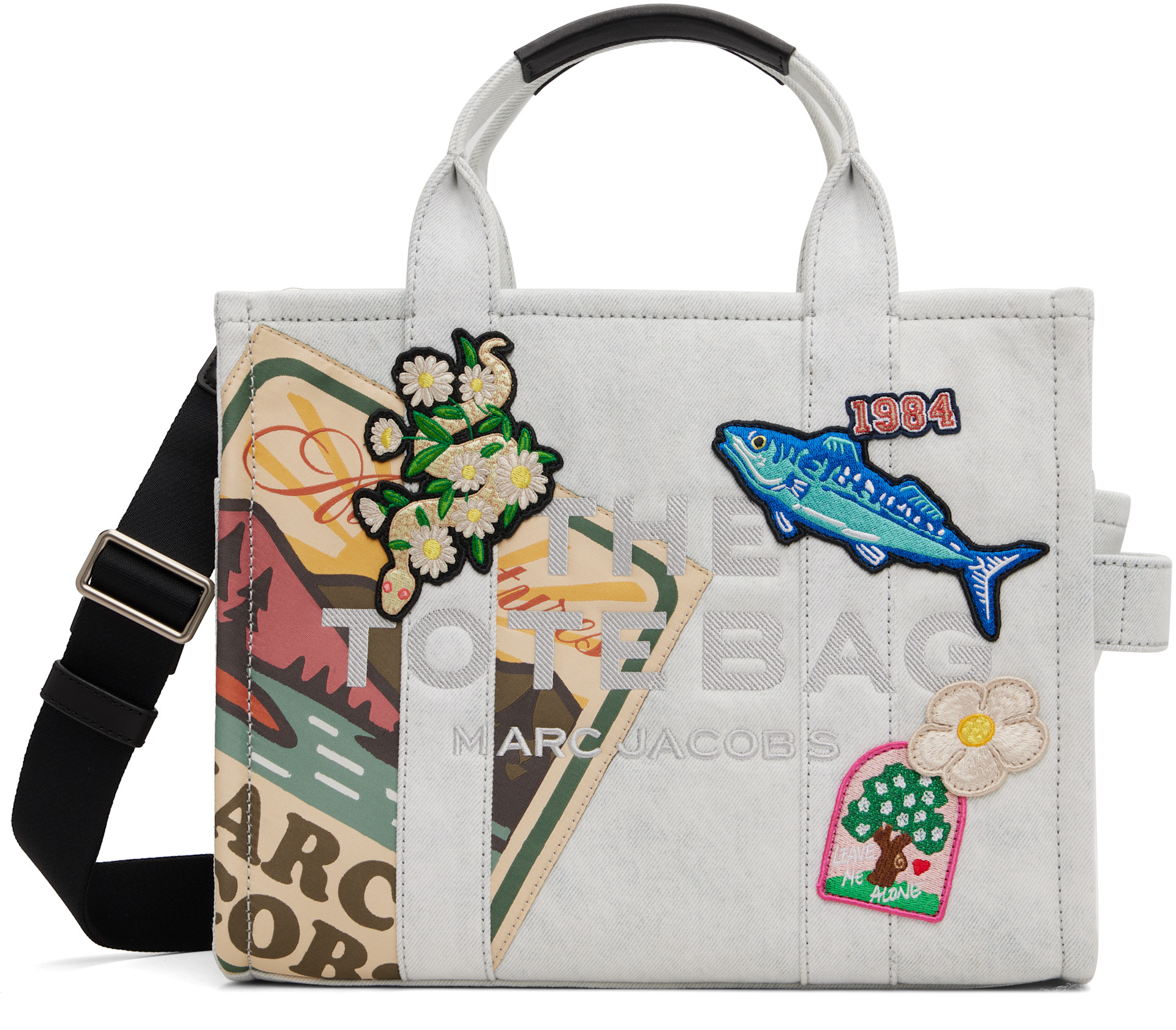 Marc Jacobs - Blue 'The Camp Patchwork' Denim Medium Tote