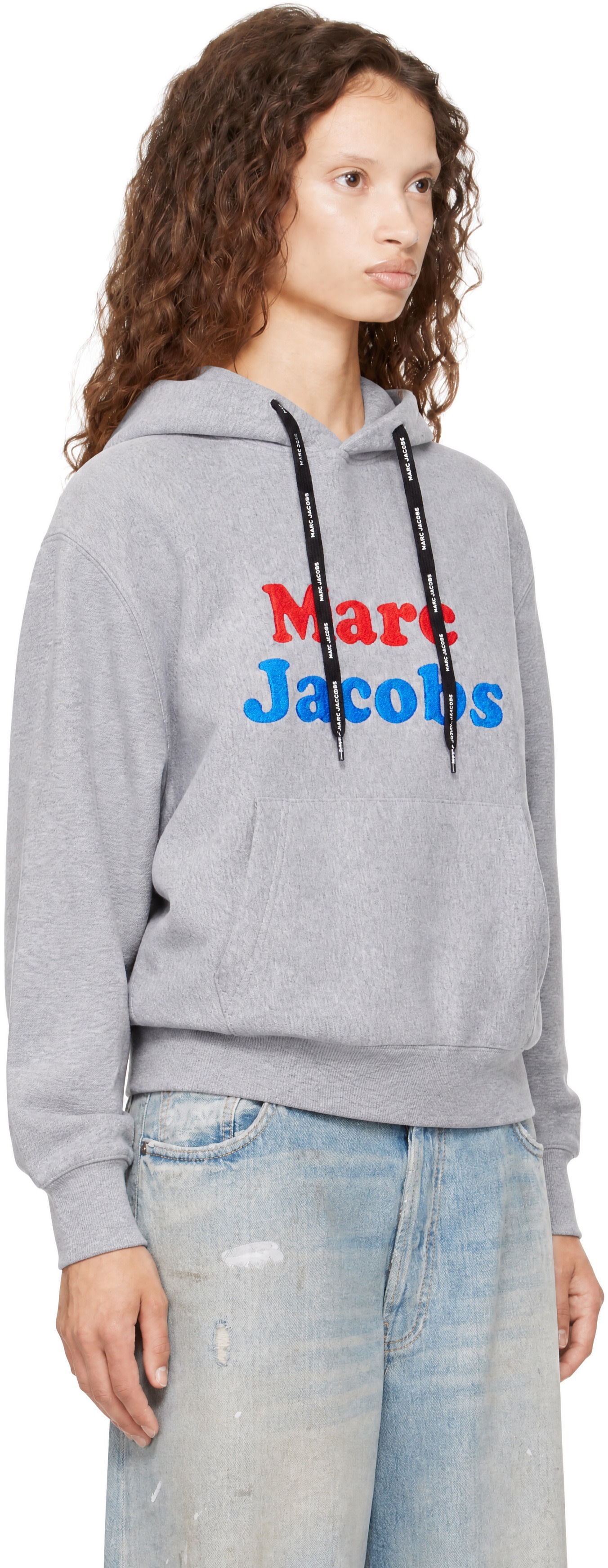 Marc Jacobs - Pull à capuche surdimensionné Canal St gris à logo