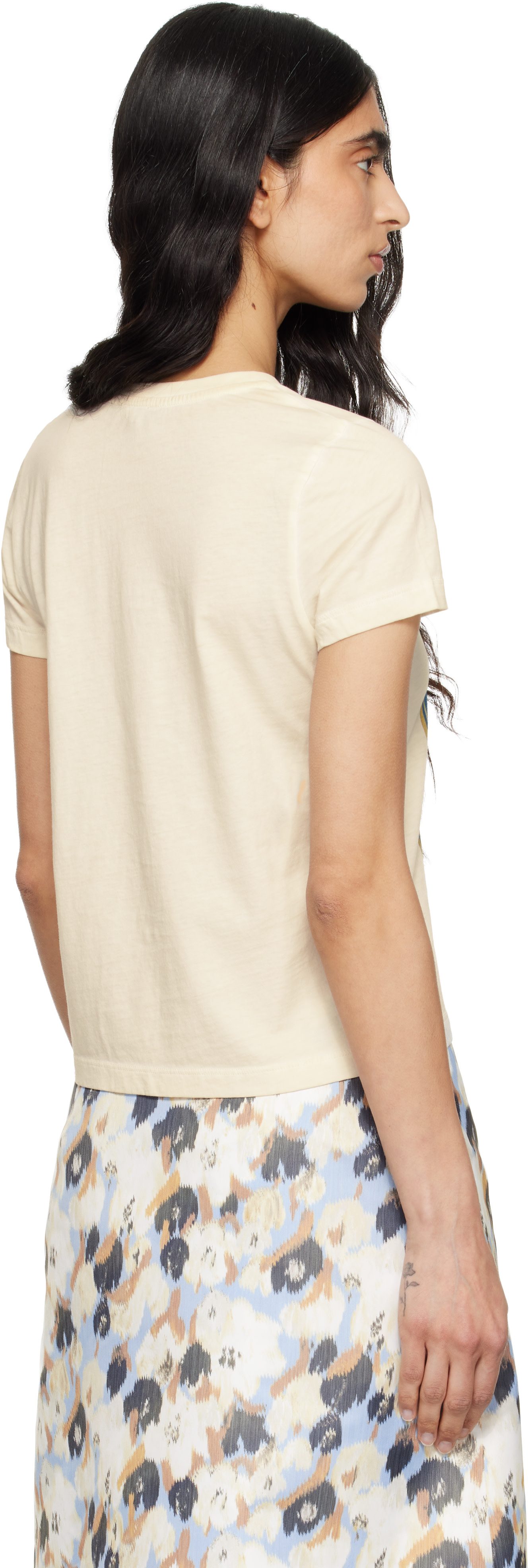 Marc Jacobs - T-shirt blanc cassé à image à logo