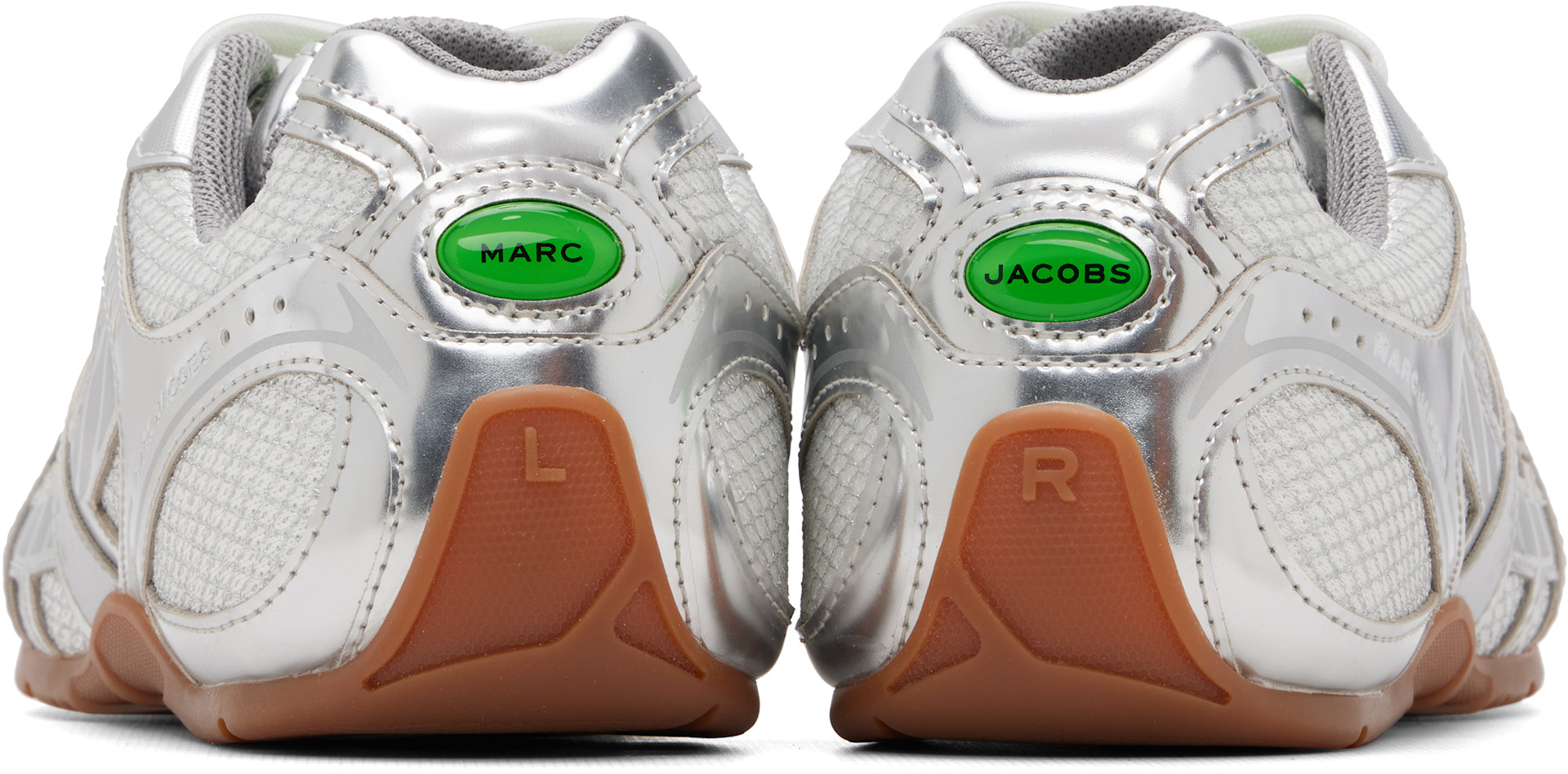 Marc Jacobs - Baskets 72 Spring argenté métallique