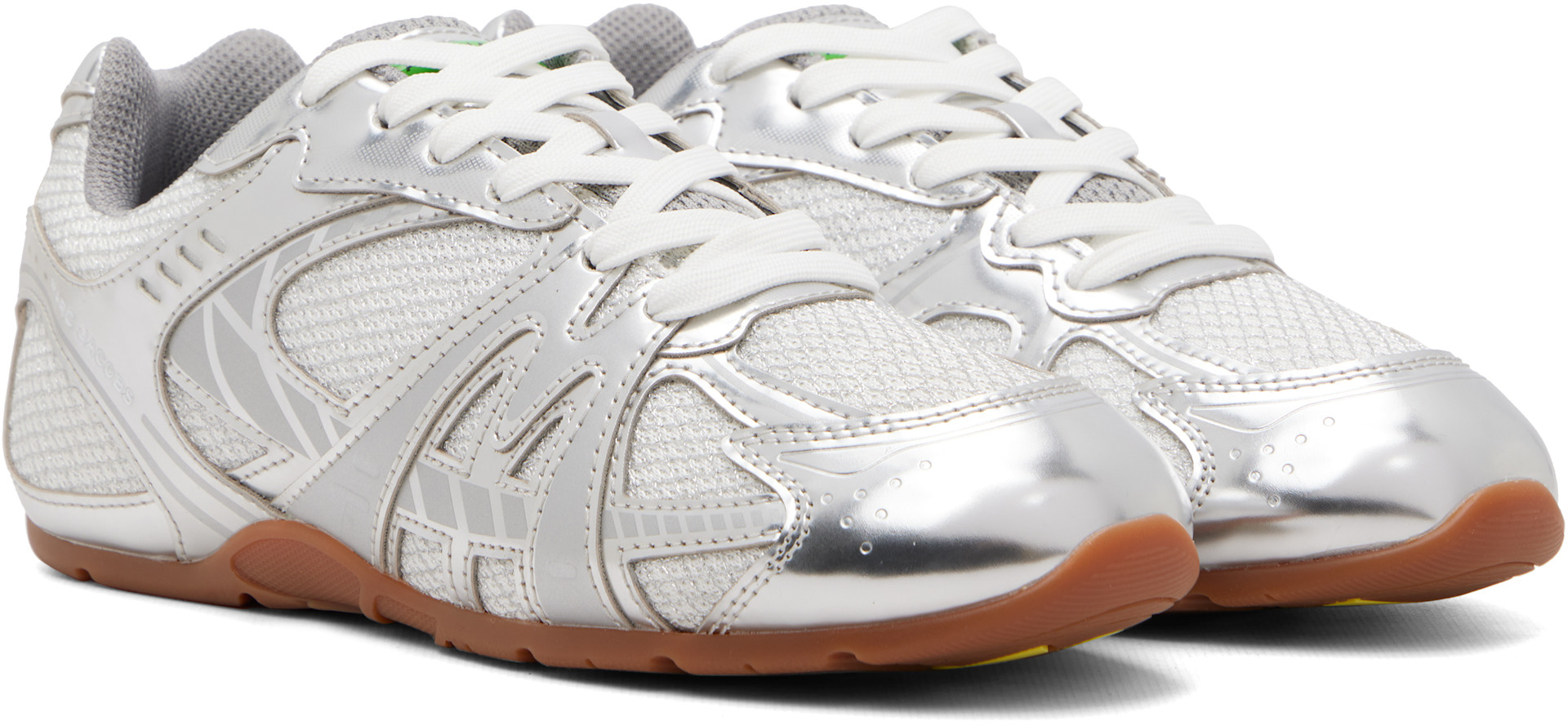 Marc Jacobs - Baskets 72 Spring argenté métallique