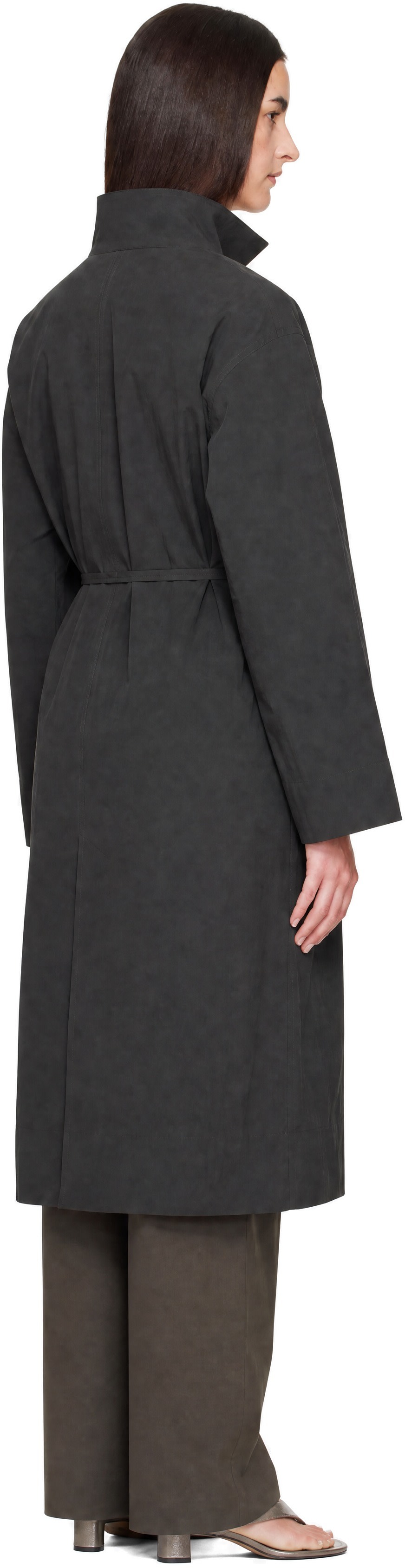 St. Agni - Manteau technique gris à coupe cocon