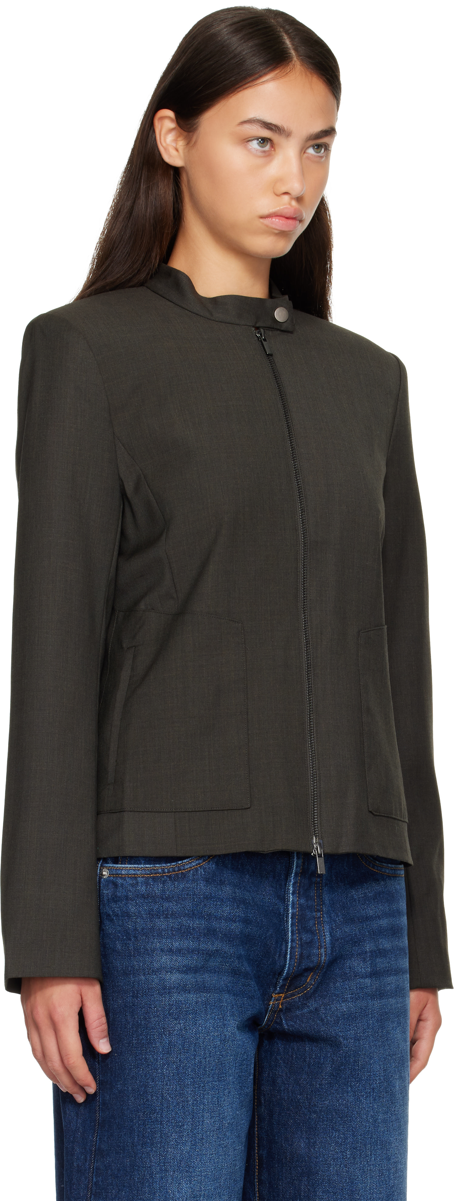 St. Agni - Blouson motard gris
