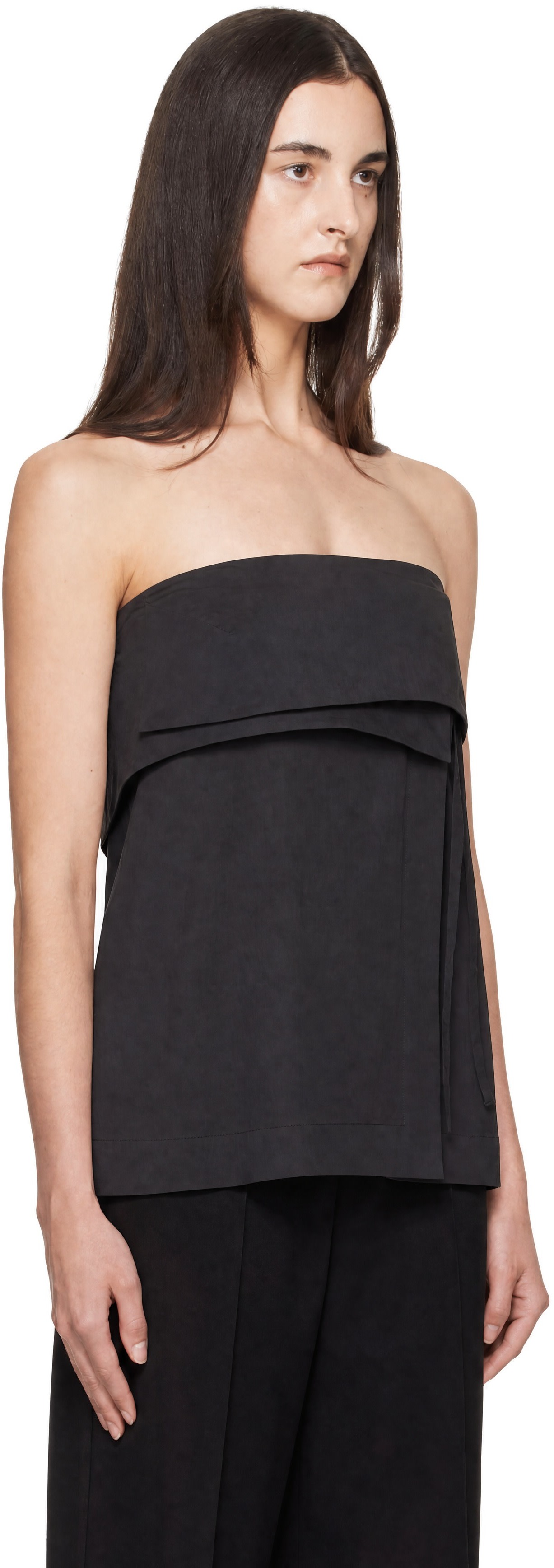St. Agni - Gray Strapless Wrap Top