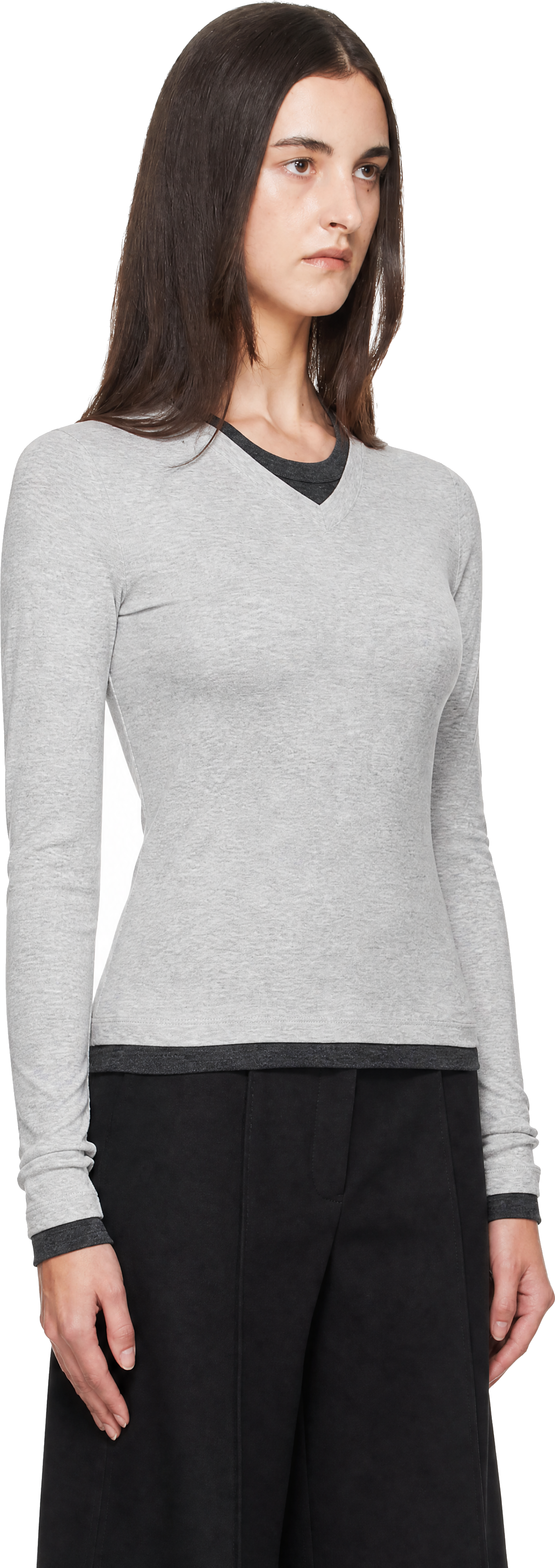 St. Agni - Gray Strapless Wrap Top