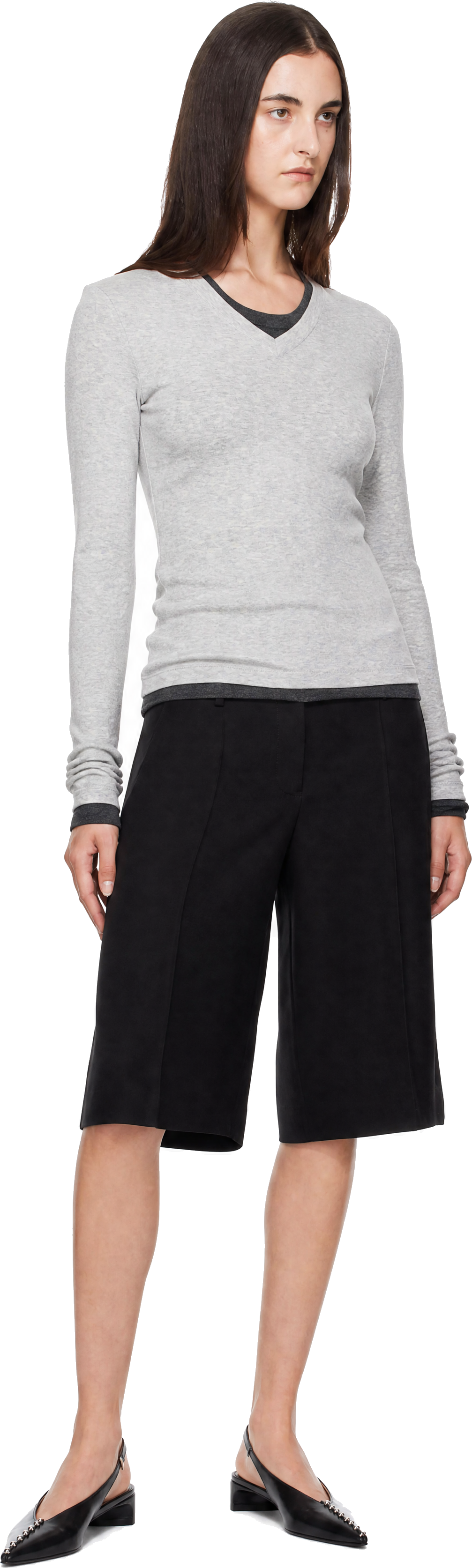 St. Agni - Gray Strapless Wrap Top