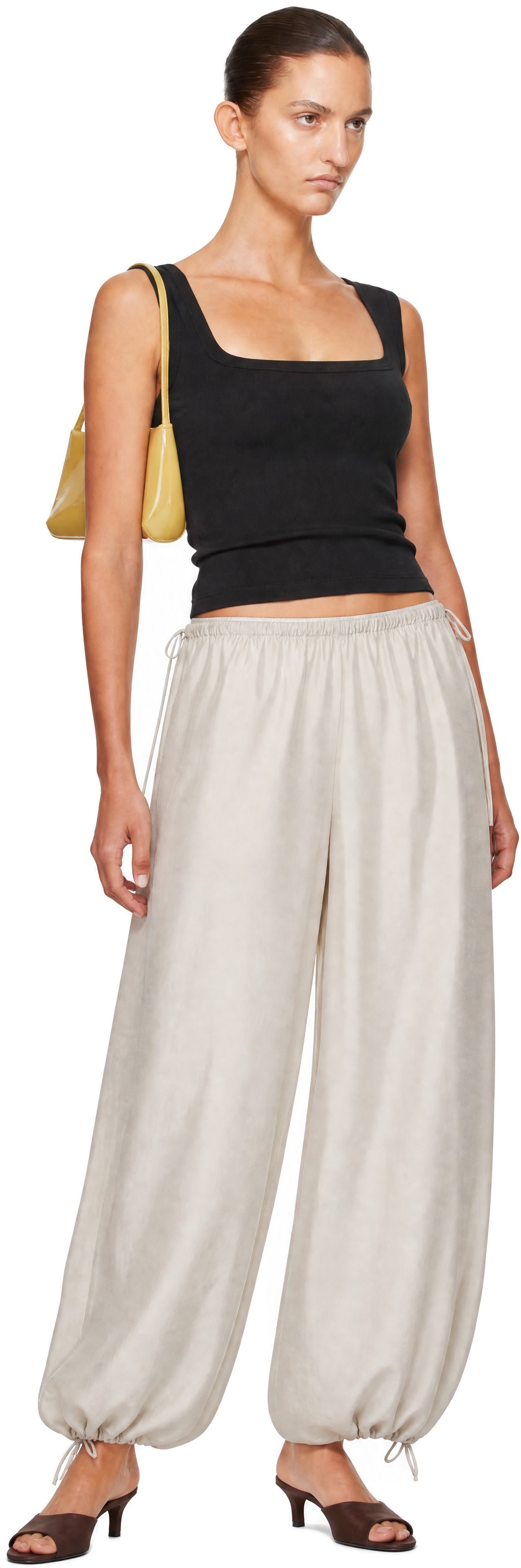 St. Agni: Black Organic Cotton Ballerina Top | SSENSE Canada