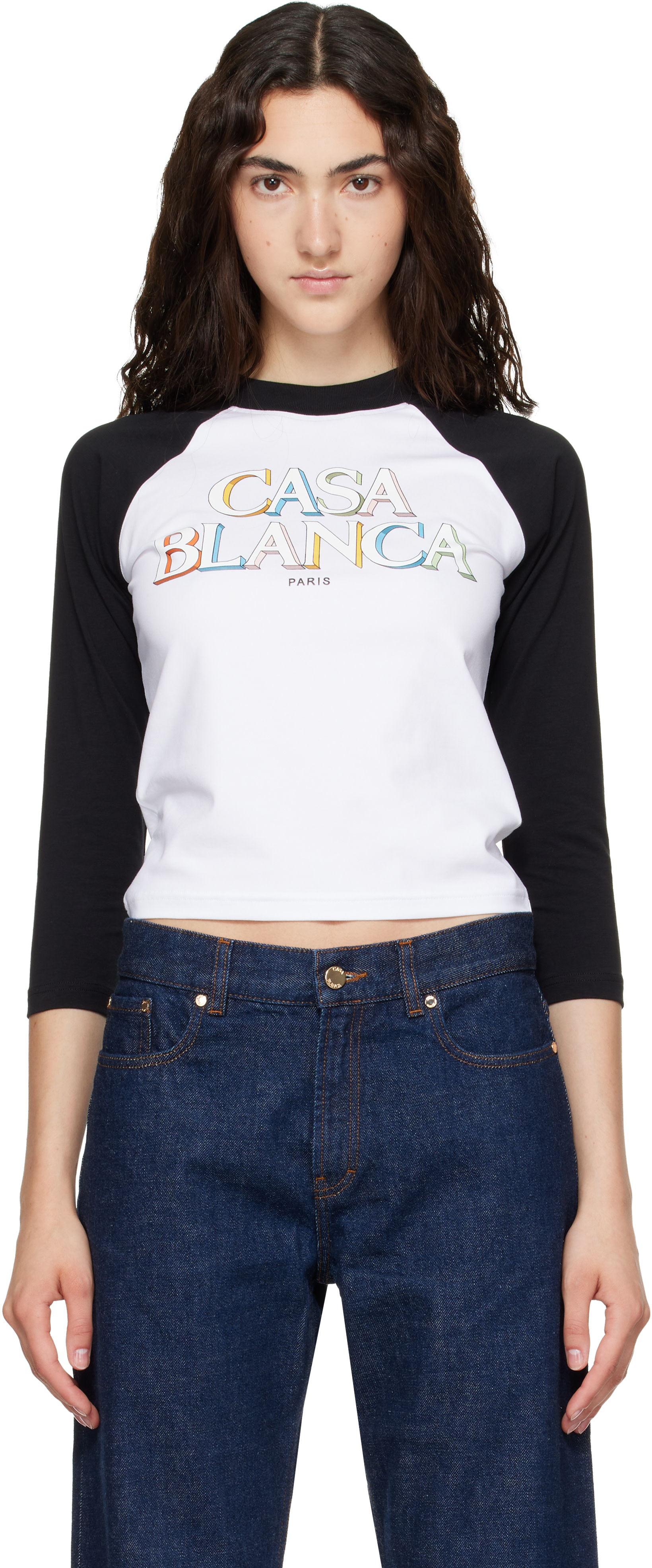Casablanca - White & Black Baseball T-shirt