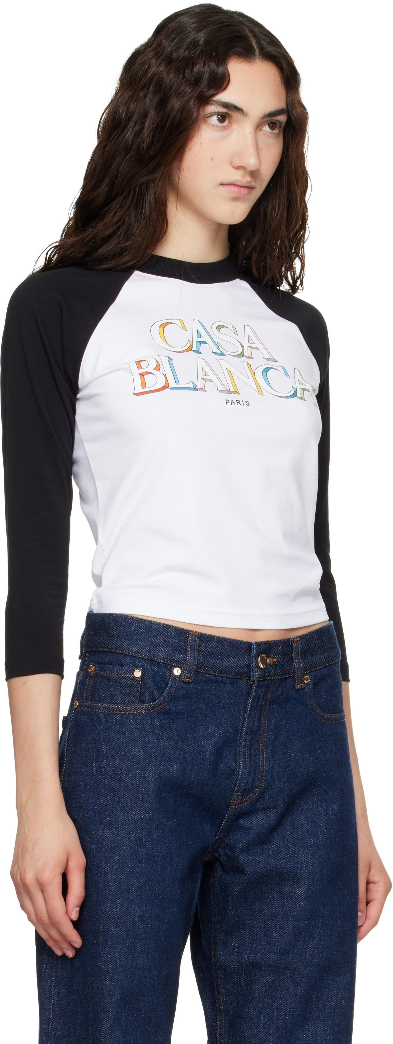 Casablanca - White & Black Baseball T-shirt