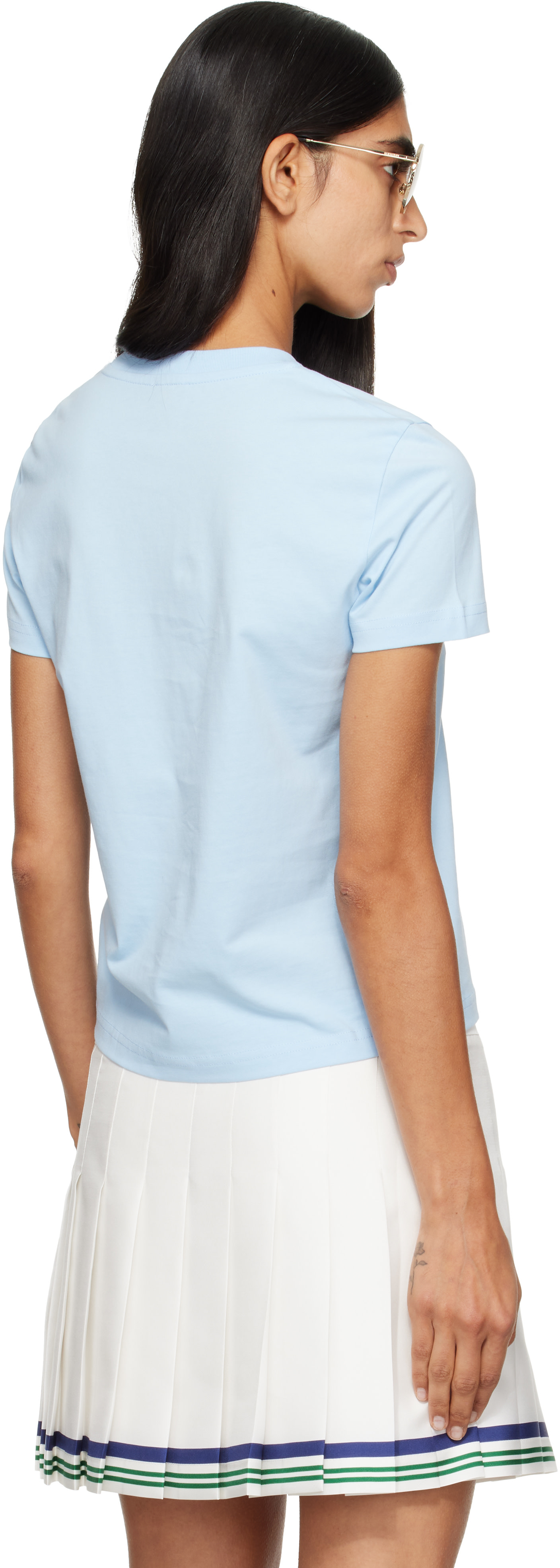 Casablanca: ブルー 'Tennis Club' Icon Pyramid Abduction Fitted T