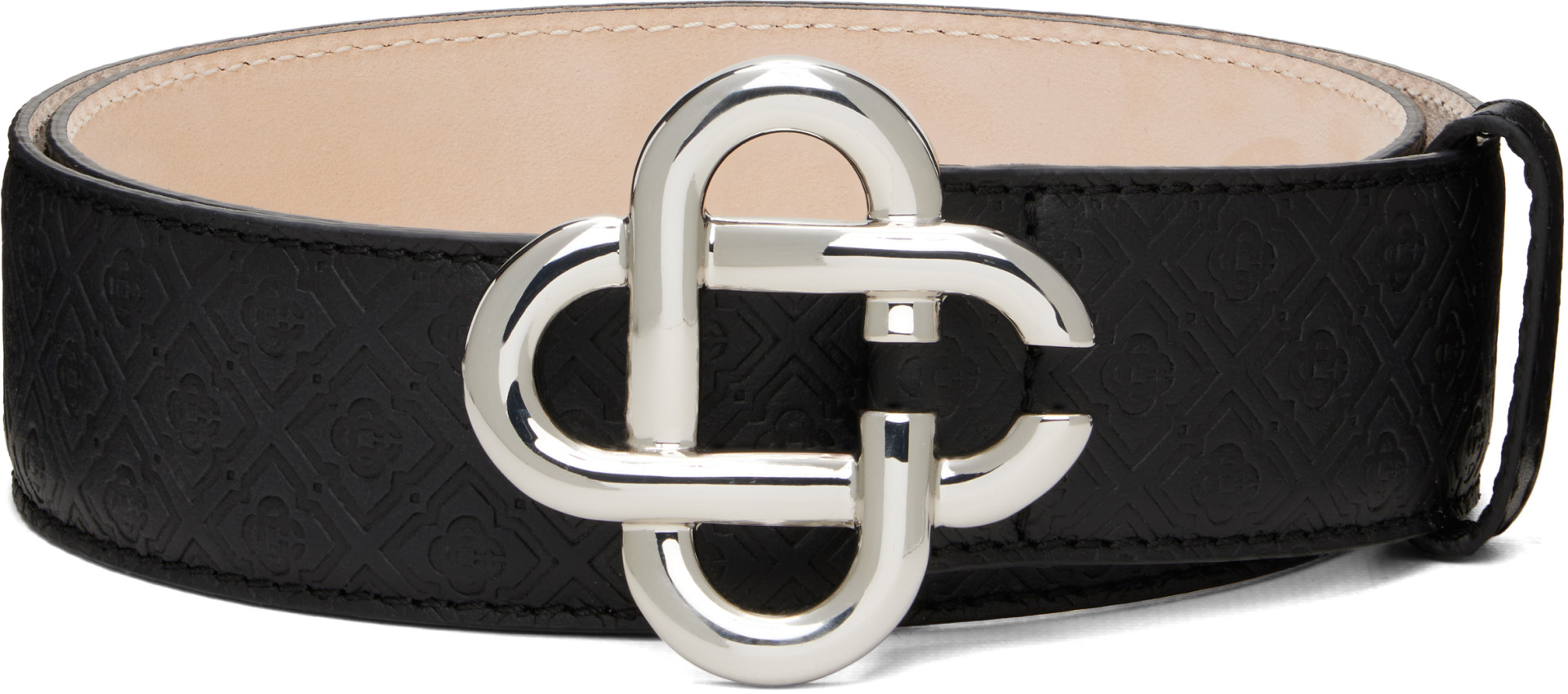 Casablanca - Black Monogram CC Belt