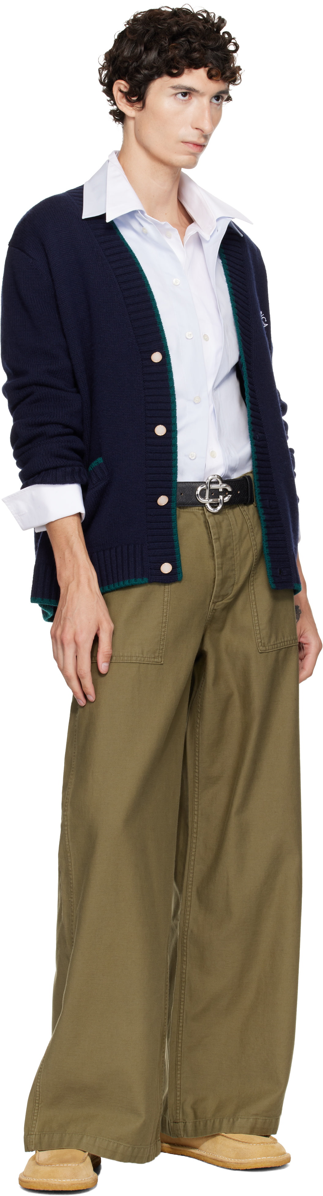 Casablanca - Black Monogram CC Belt