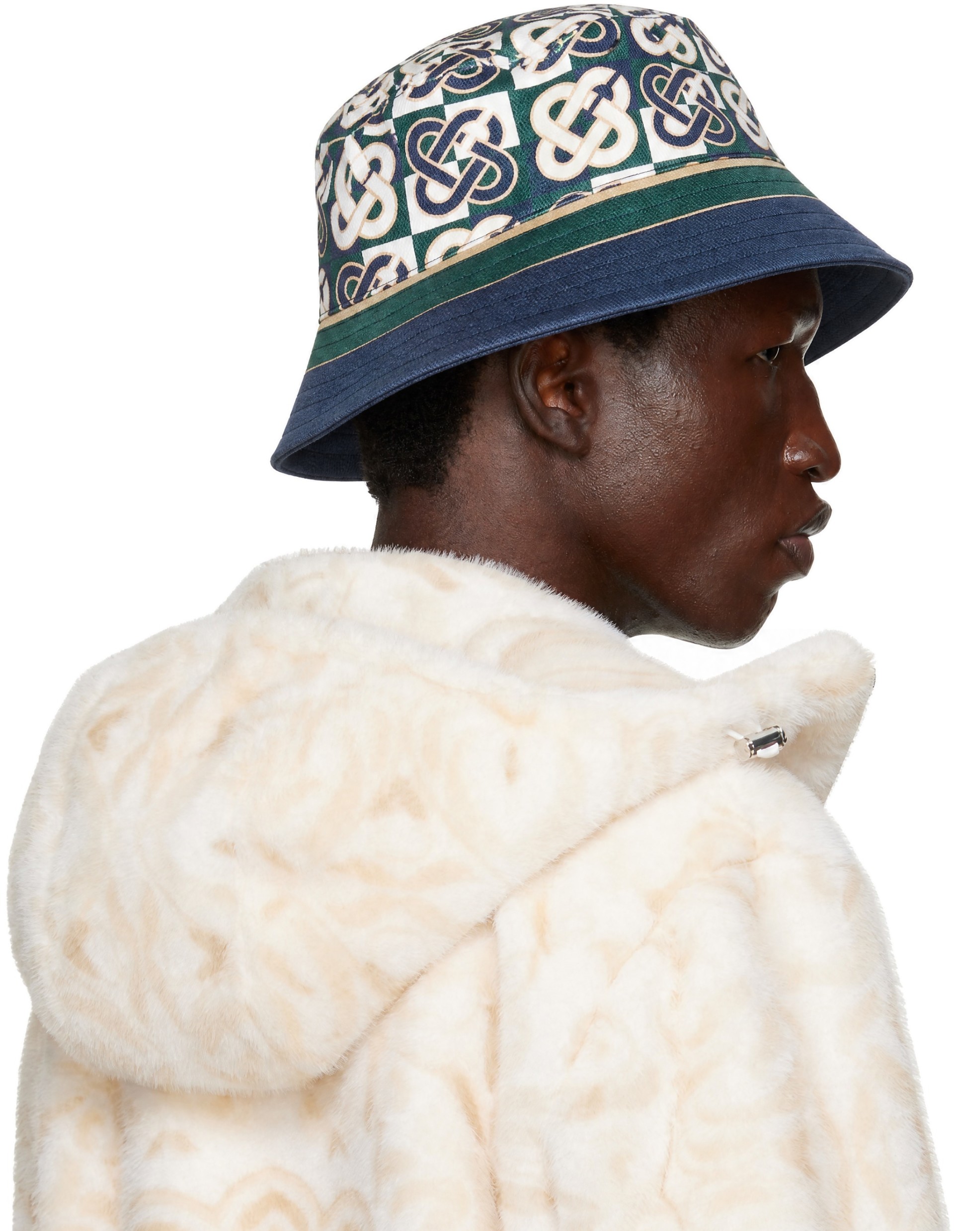 Casablanca - Navy Printed Bucket Hat