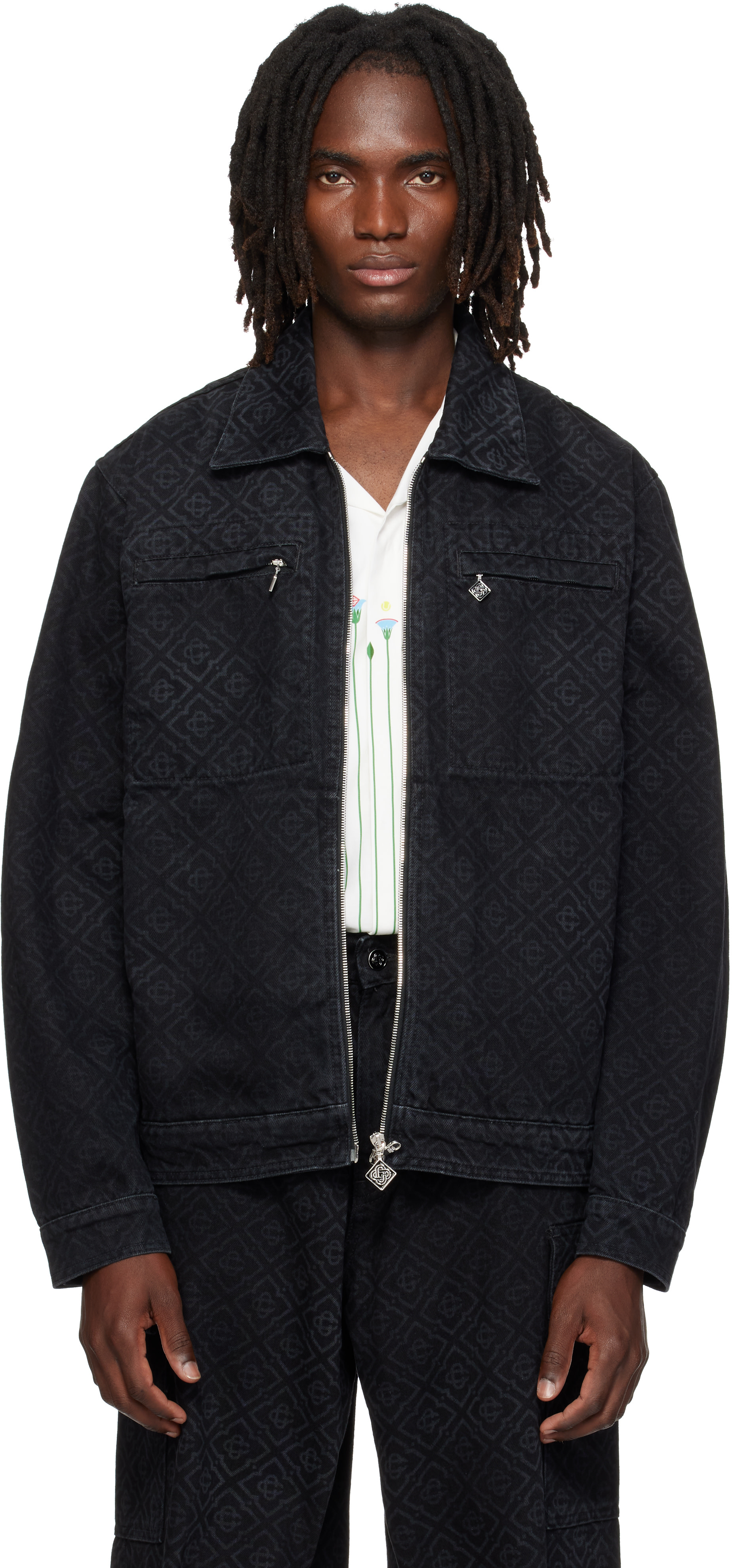 Casablanca - Black Monogram Denim Jacket