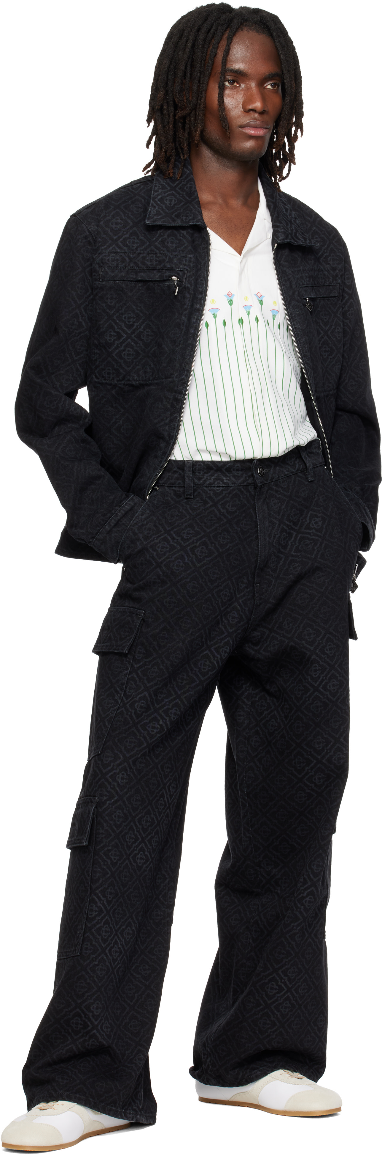 Casablanca - Black Monogram Denim Jacket