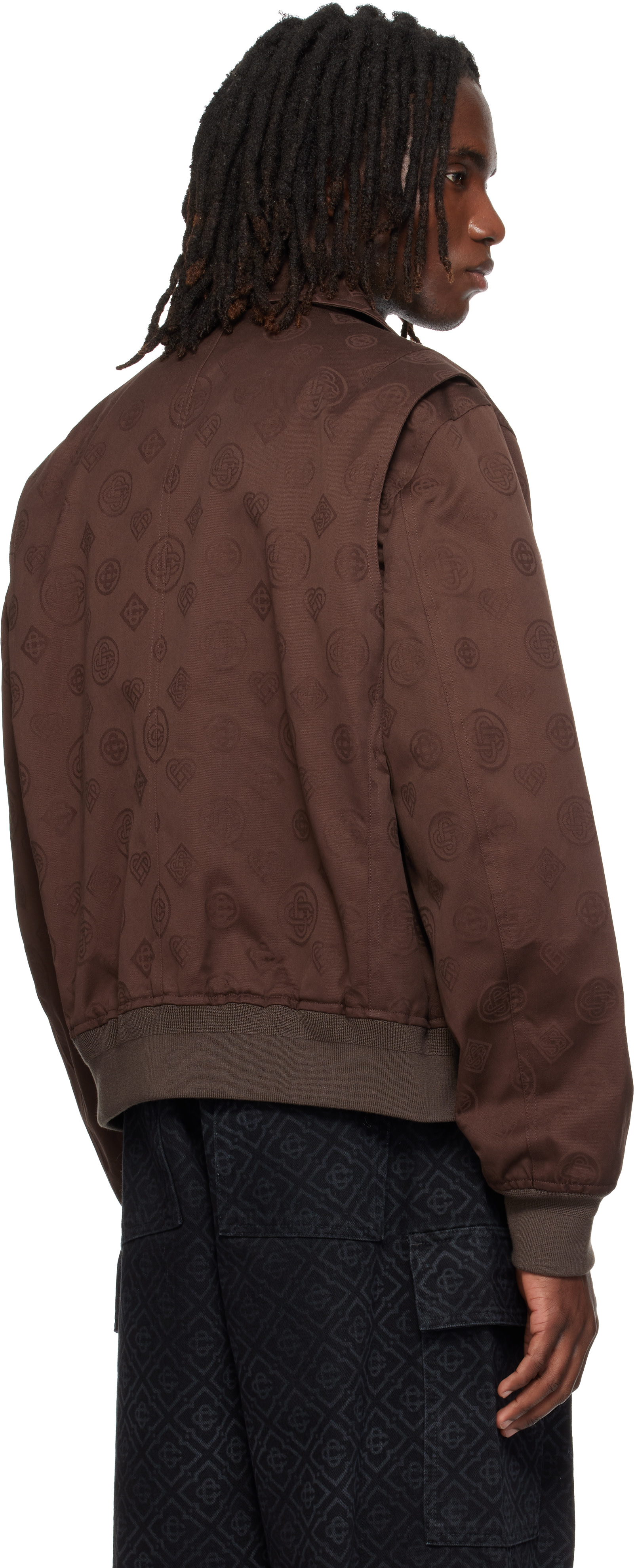 Casablanca - Brown Monogram Cotton Blouson Jacket