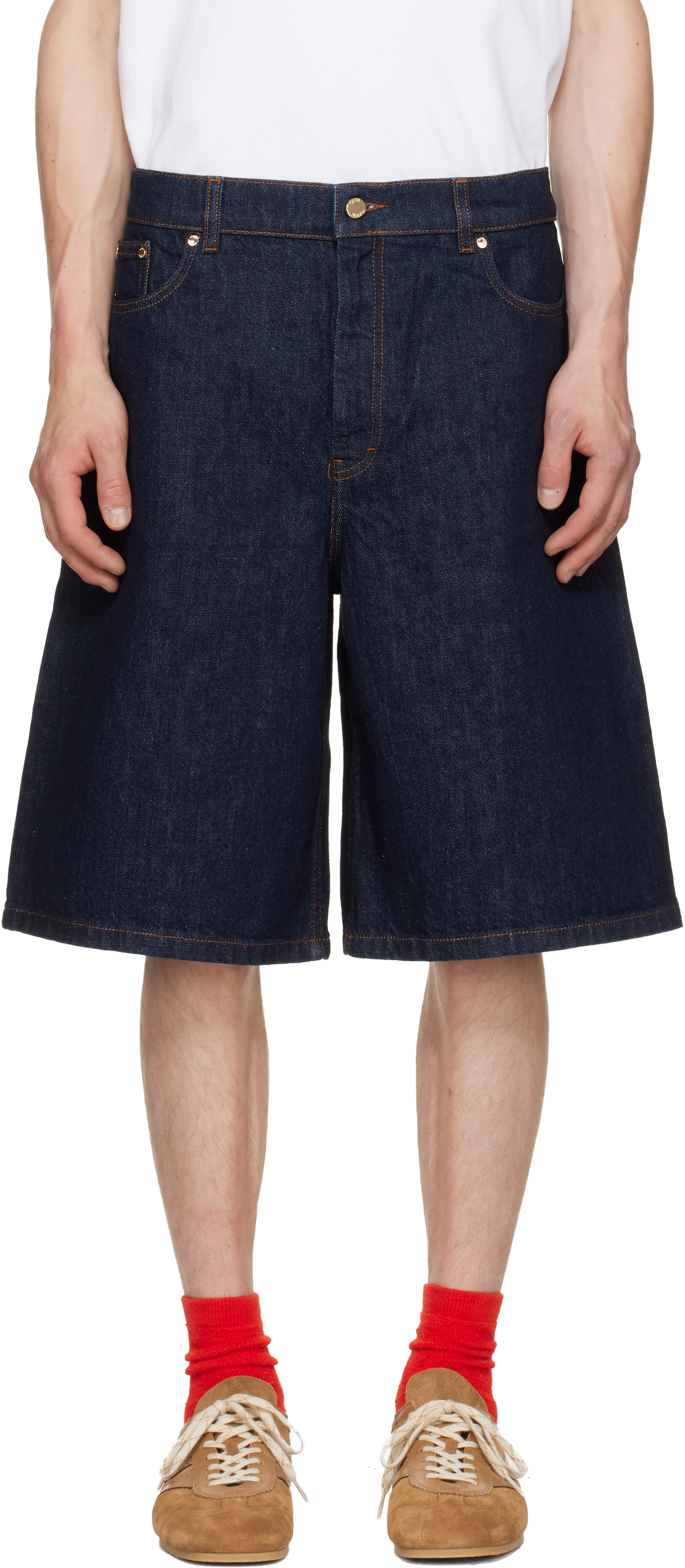 Casablanca - Short ample bleu en denim