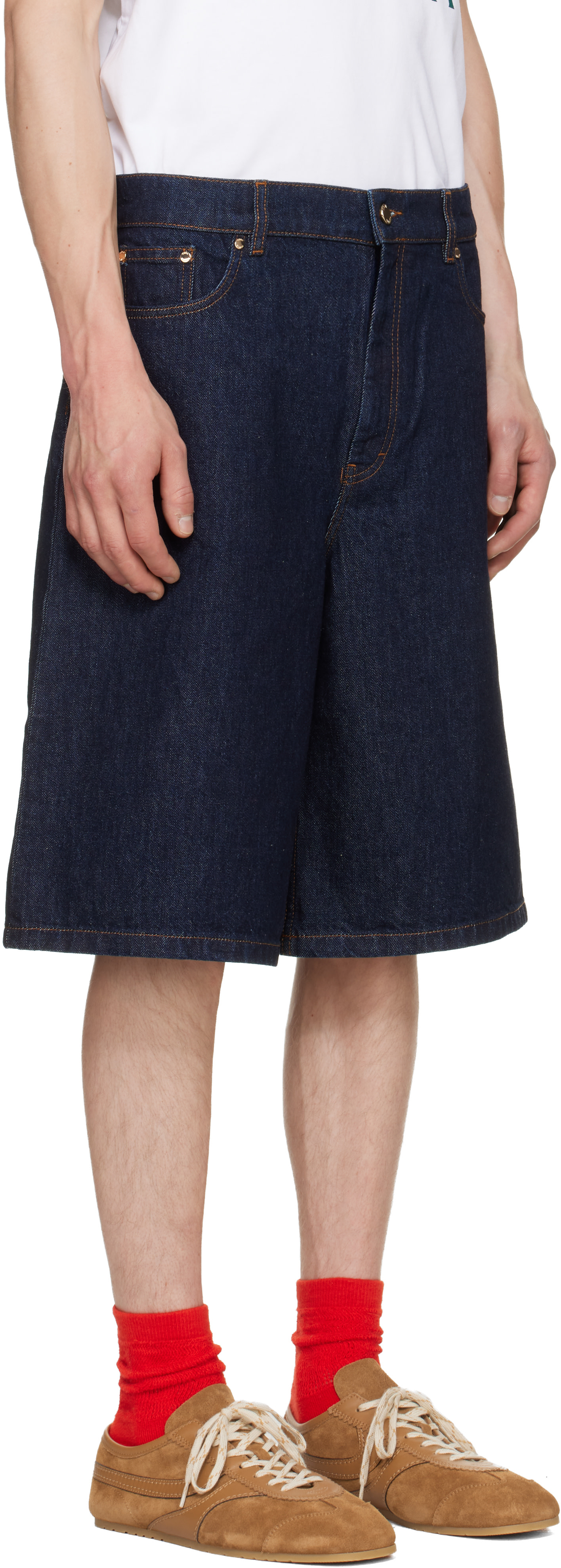 Casablanca - Short ample bleu en denim