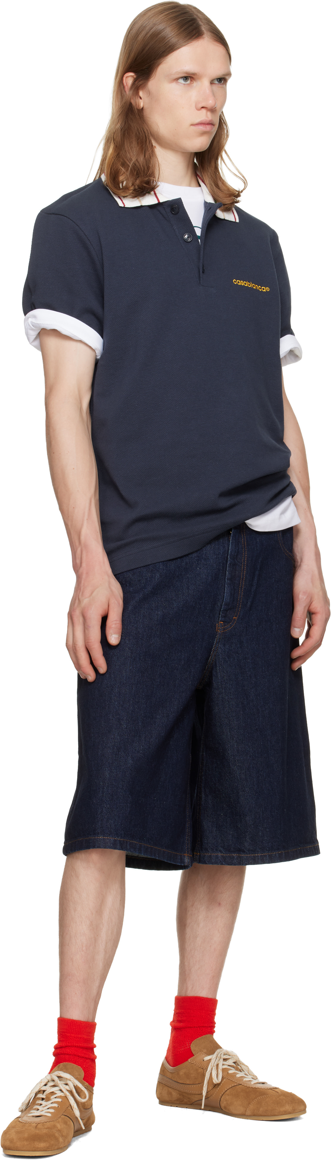 Casablanca - Short ample bleu en denim