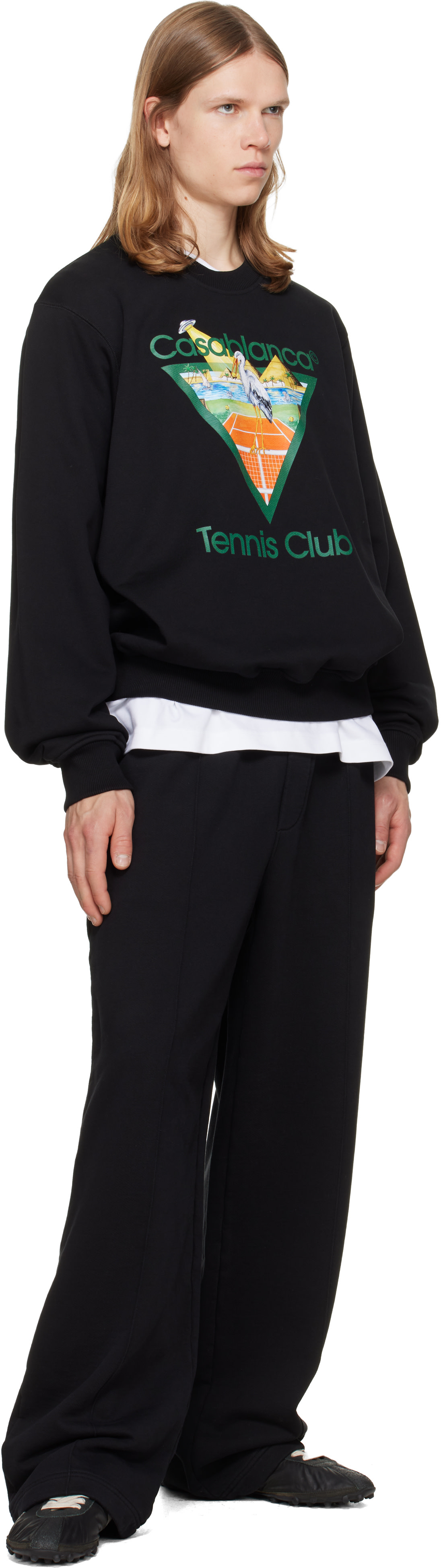 Casablanca - Black Tennis Club Icon Pyramid Abduction Sweatshirt
