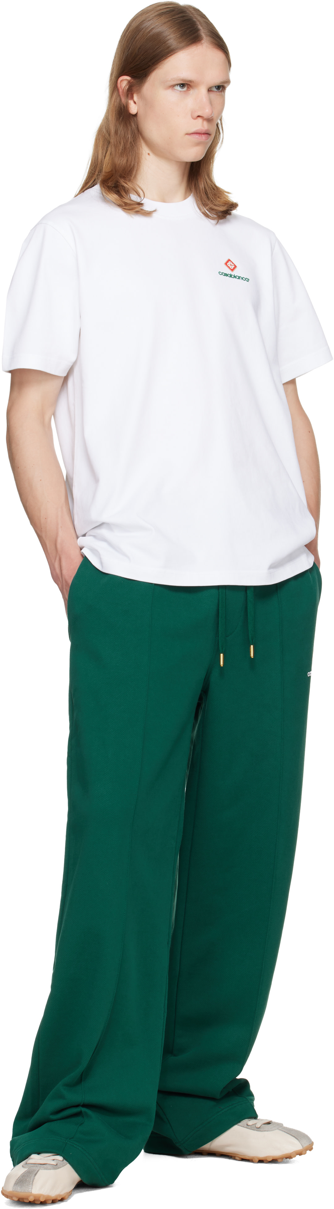 Casablanca - White Sport Type Oversized Short Sleeve T‑shirt