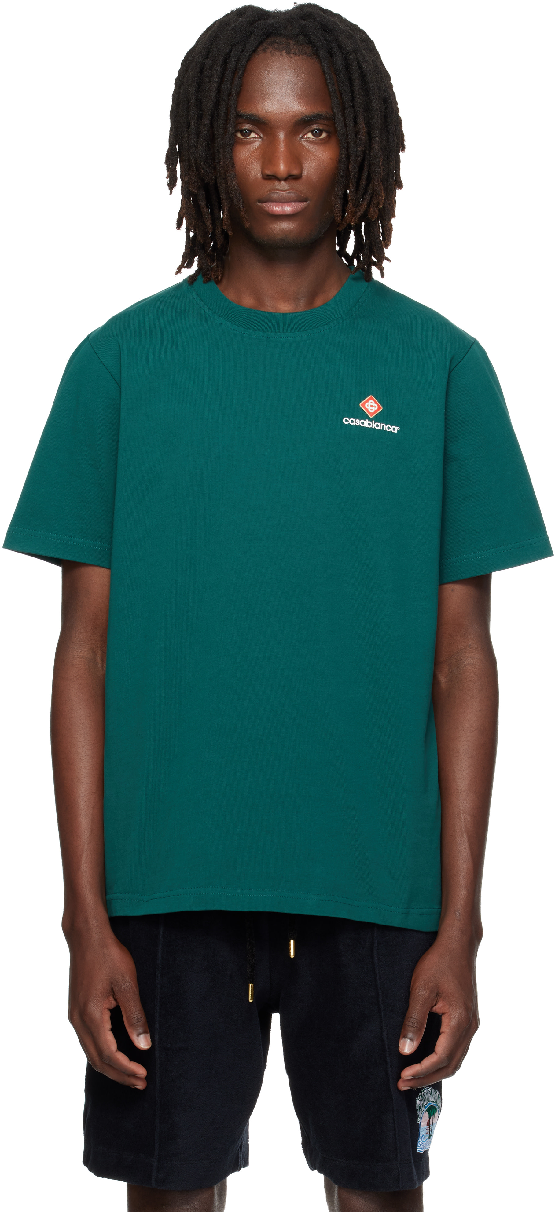 Casablanca: グリーン Sport Type 半袖 Tシャツ | SSENSE 日本