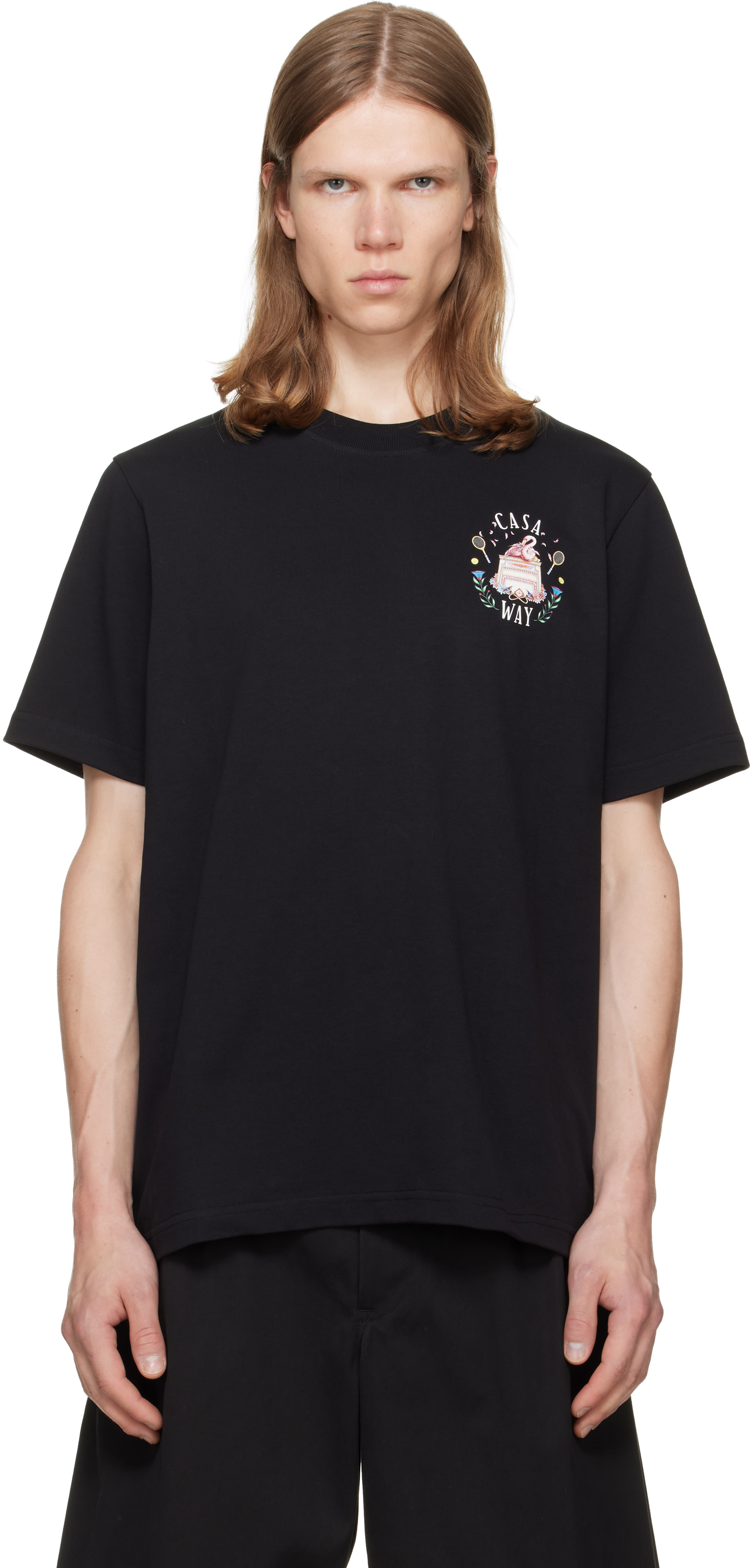 Casablanca Tシャツ Casablanca: Black Classic T-shirt | SSENSE