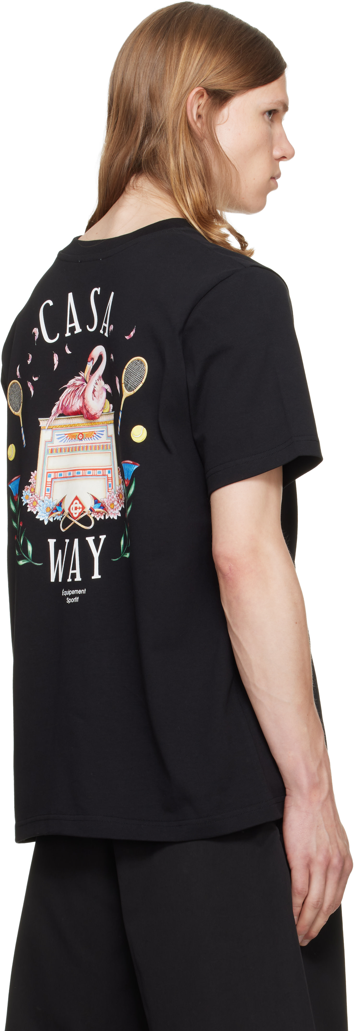 Casablanca: Black Classic T-shirt | SSENSE
