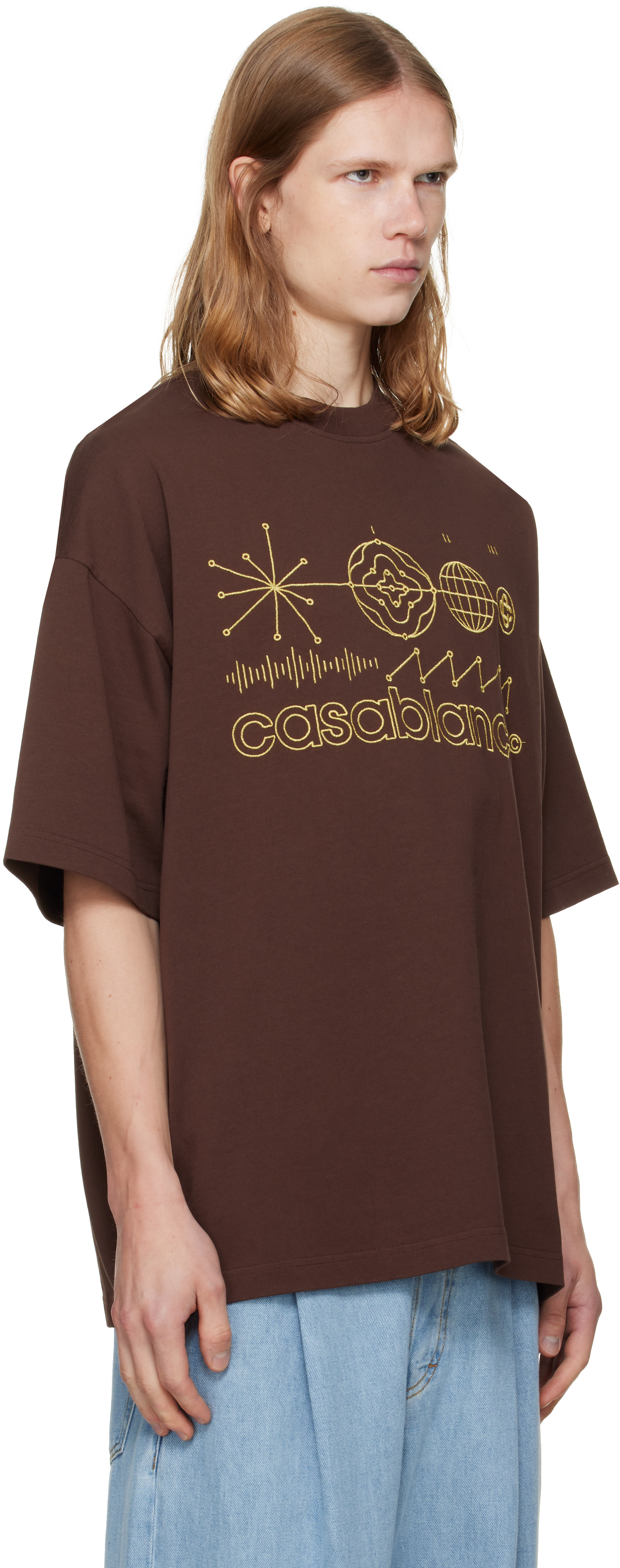 Casablanca - T-shirt 'Code de Civilisation' brun