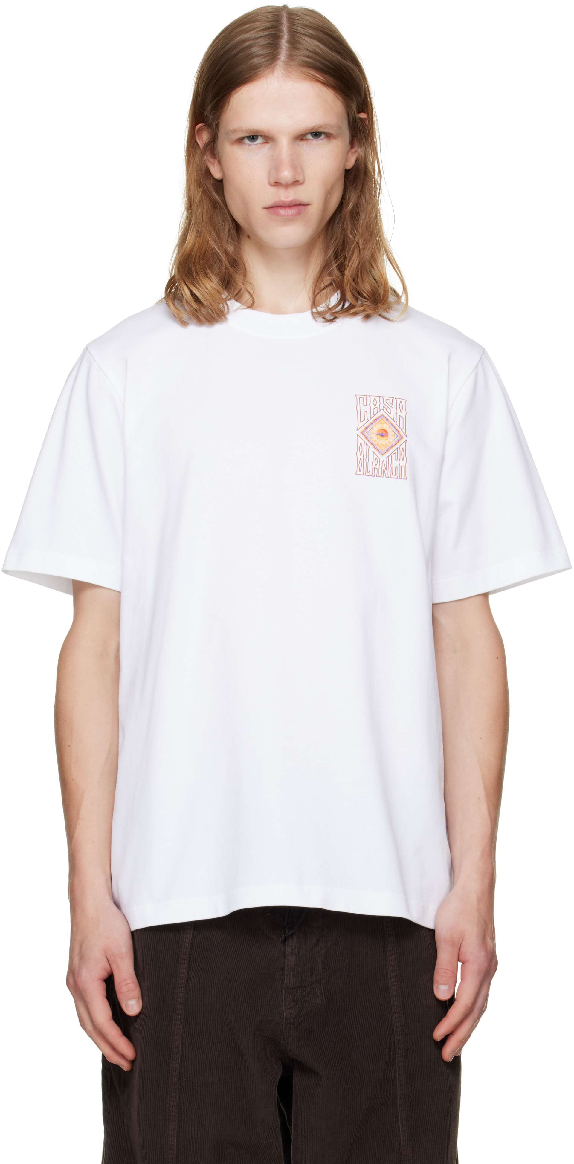 casabranca カサブランカ Tシャツ Casablanca: ホワイト Hermons Mirage Classic Tシャツ | SSENSE 日本