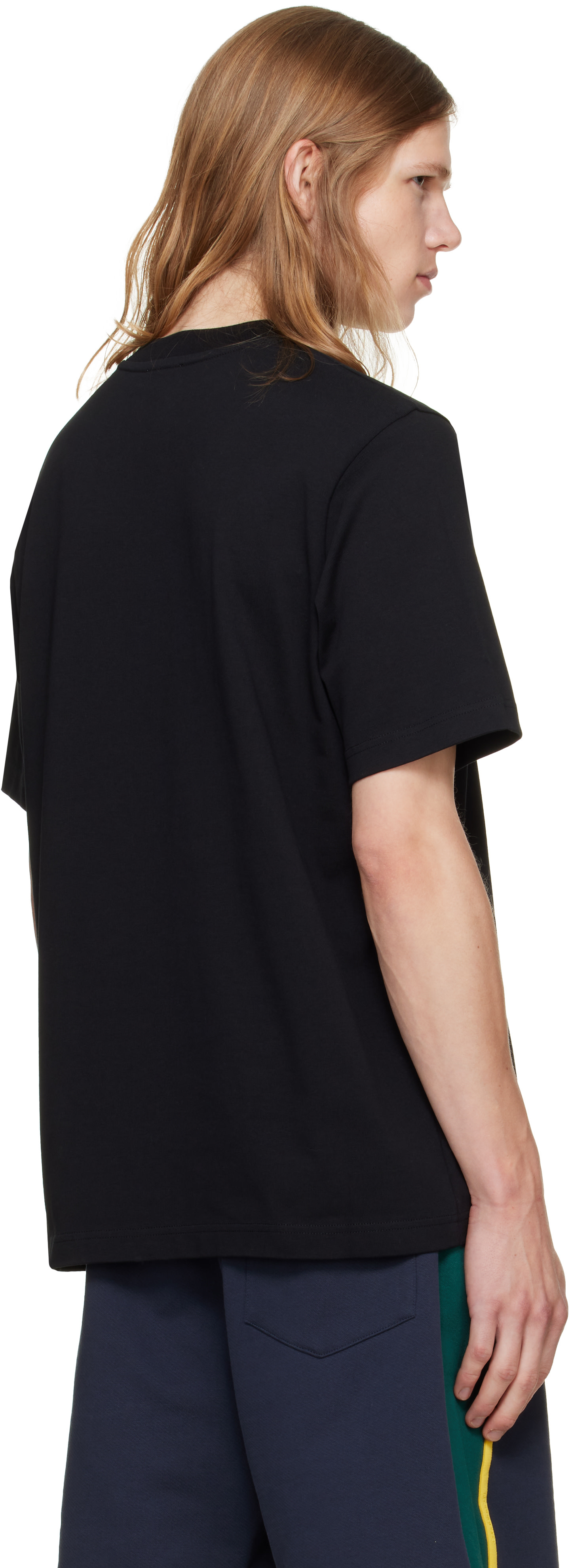 Casablanca: Black Monde Perdu 'Tennis Club' Icon T-shirt | SSENSE