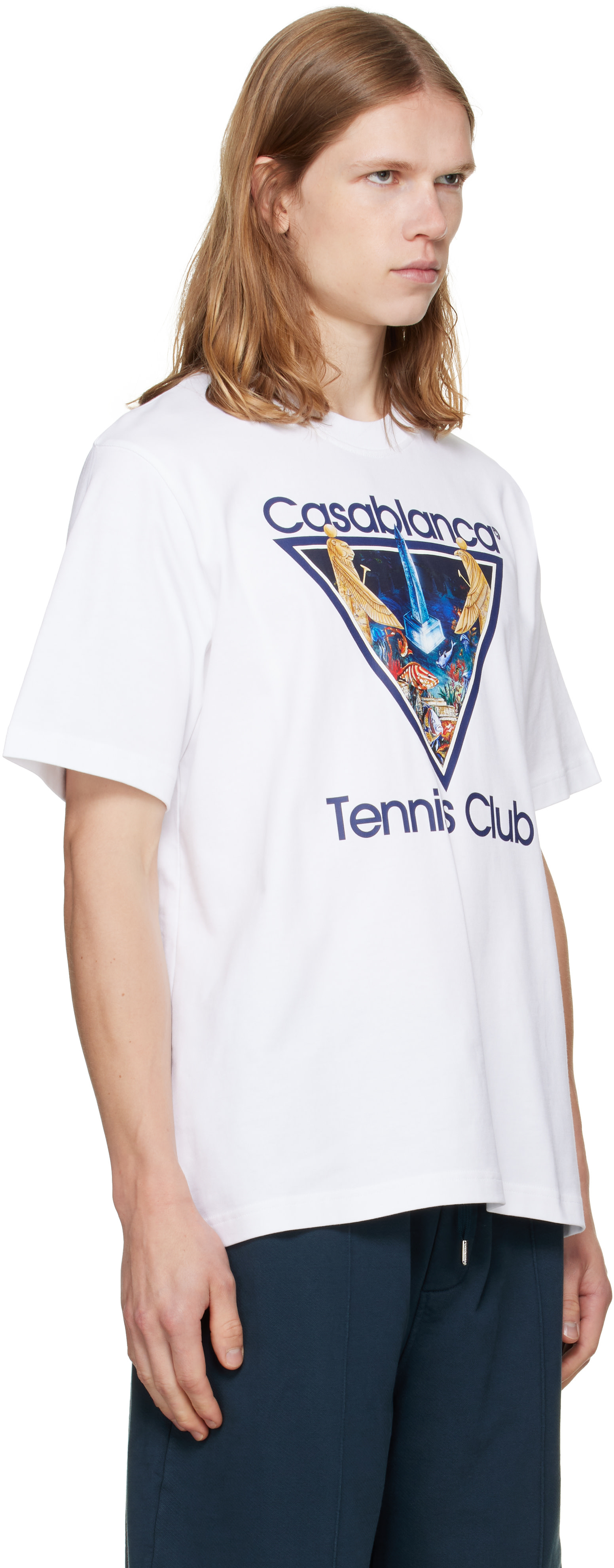 Casablanca: ホワイト Monde Perdu 'Tennis Club' Icon Tシャツ