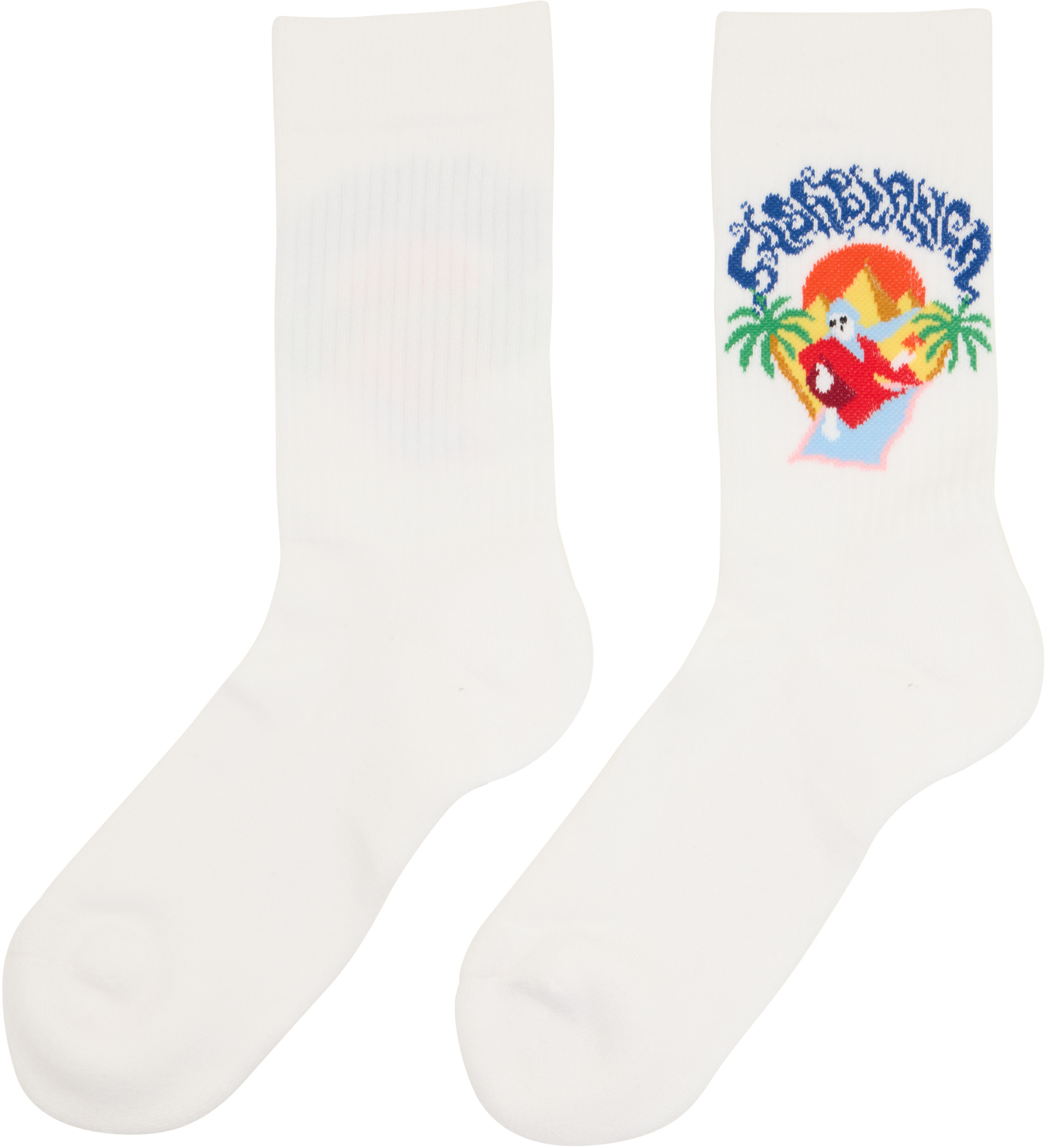 Casablanca - Chaussettes blanches à image à logo