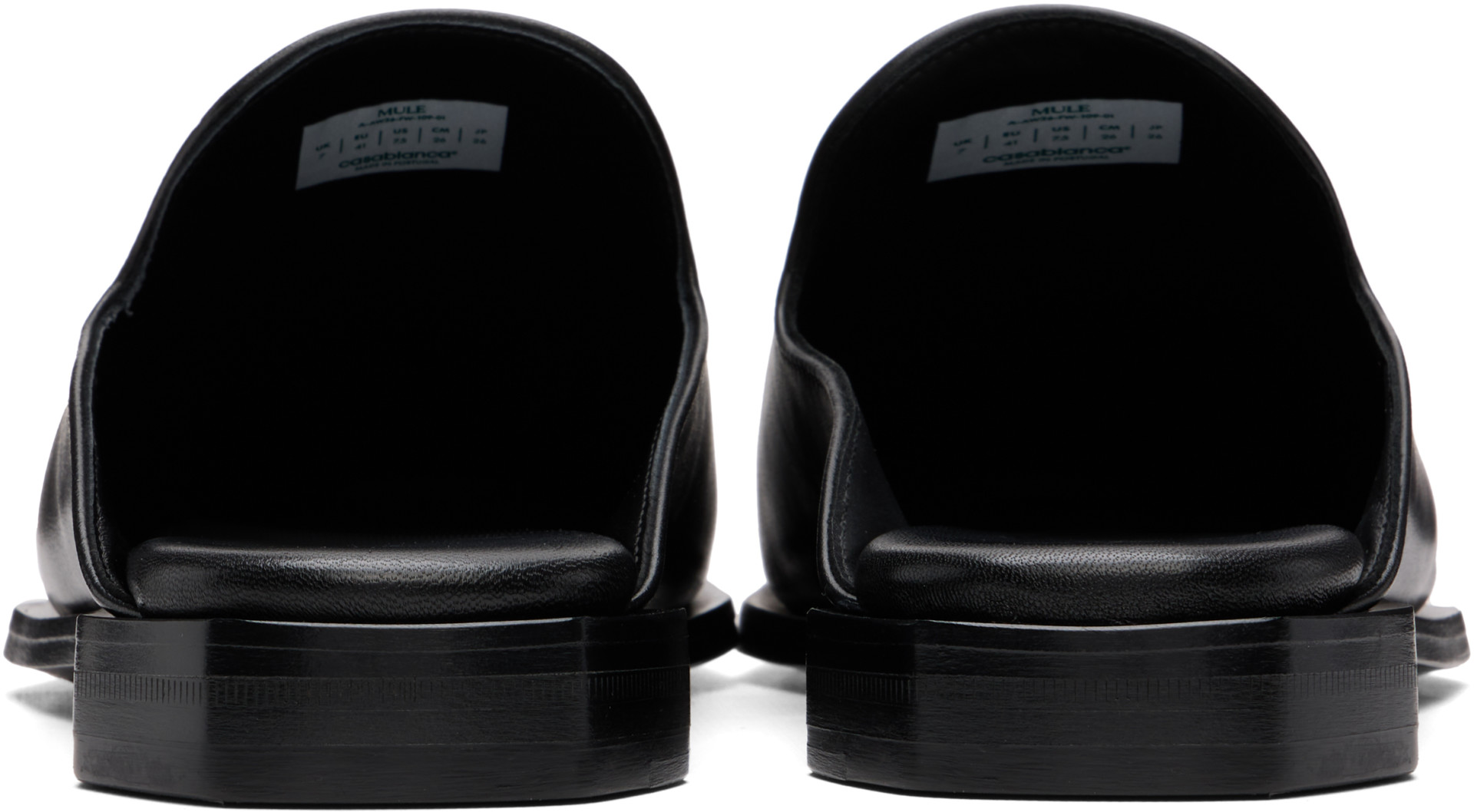 Casablanca - Black Leather Mule Loafers