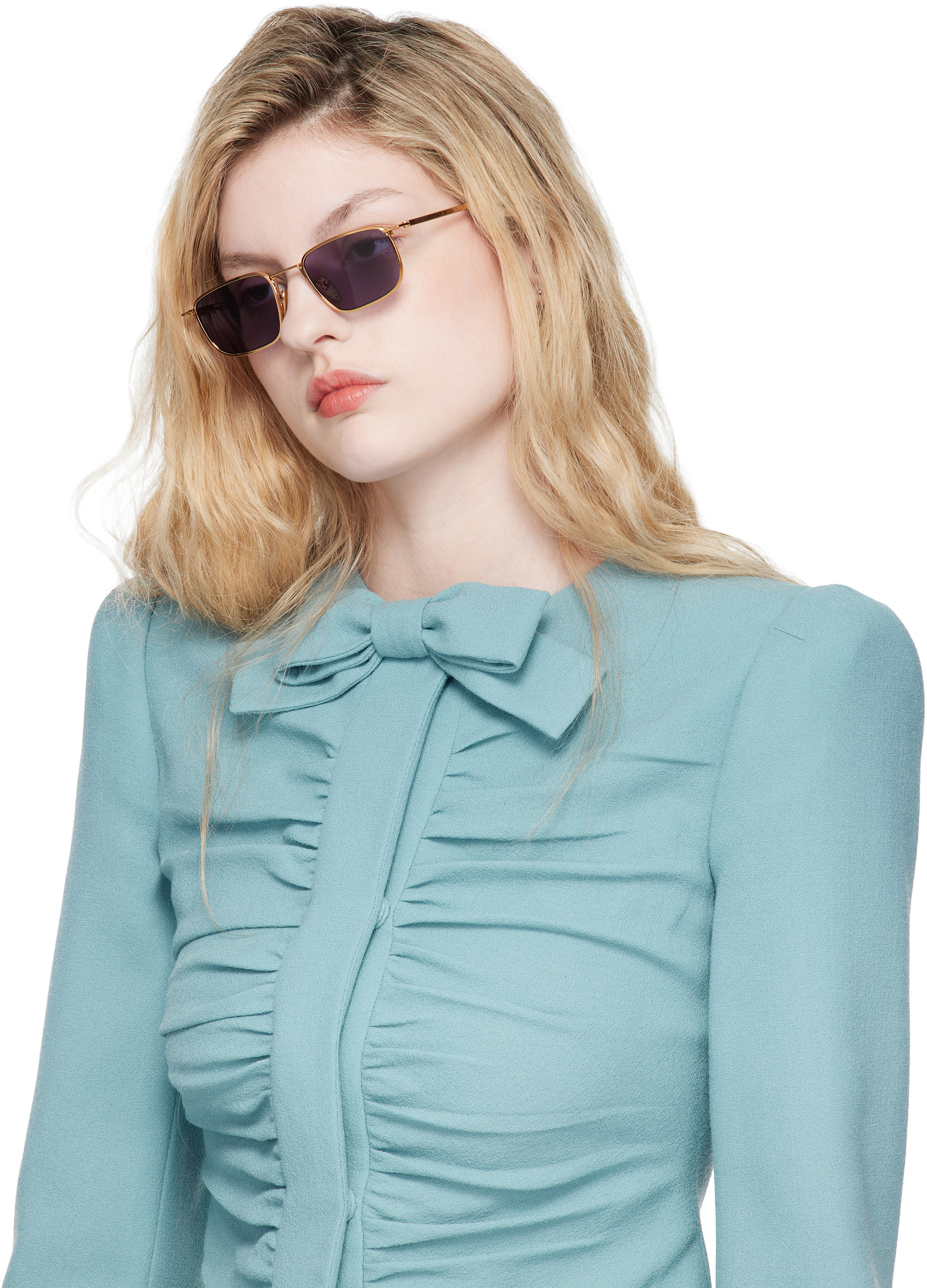 Prada Eyewear - Lunettes de soleil PR D52S dorées