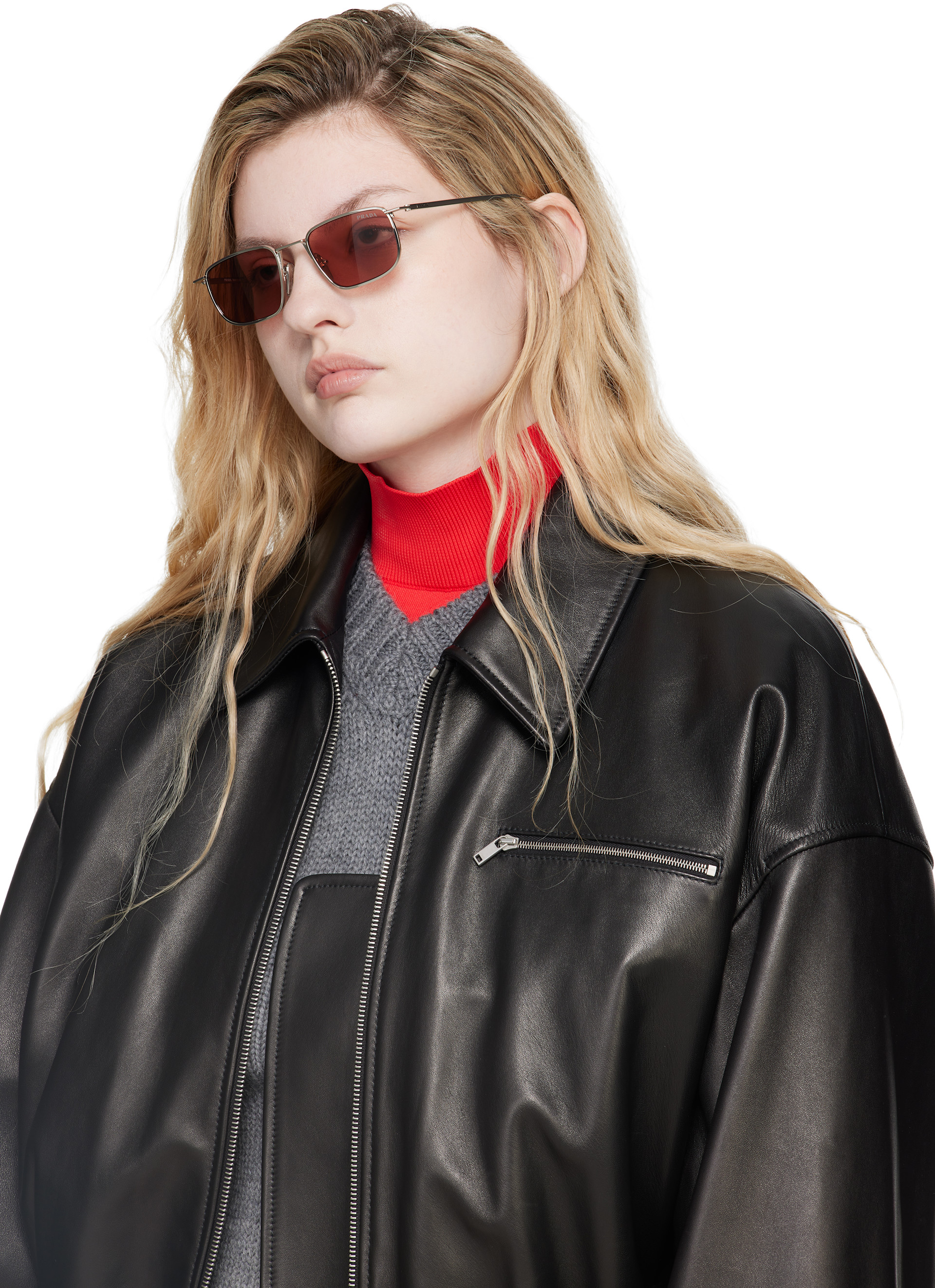 Prada Eyewear - Lunettes de soleil PR D52S argentées