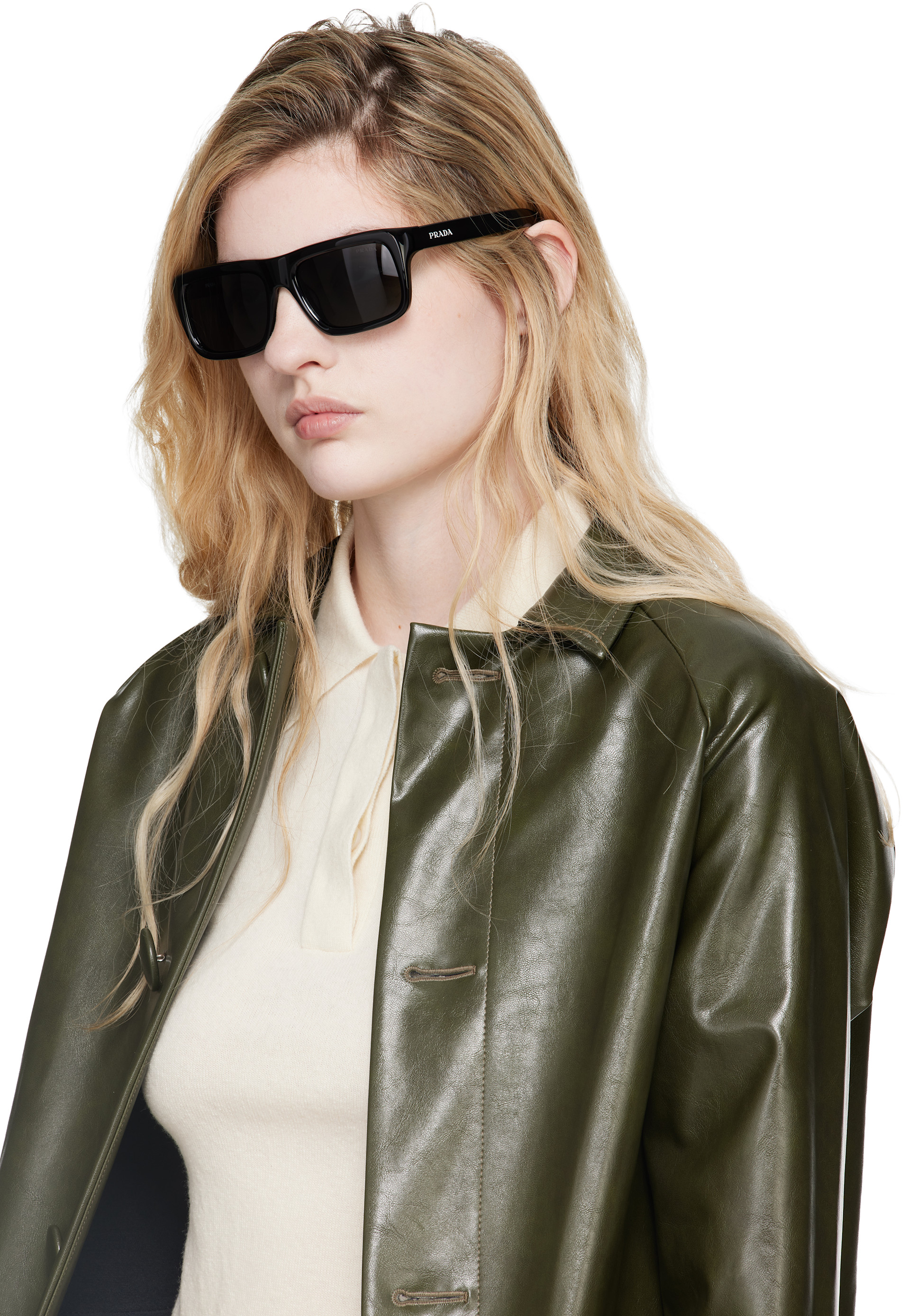 Prada Eyewear - 블랙 스퀘어 선글라스