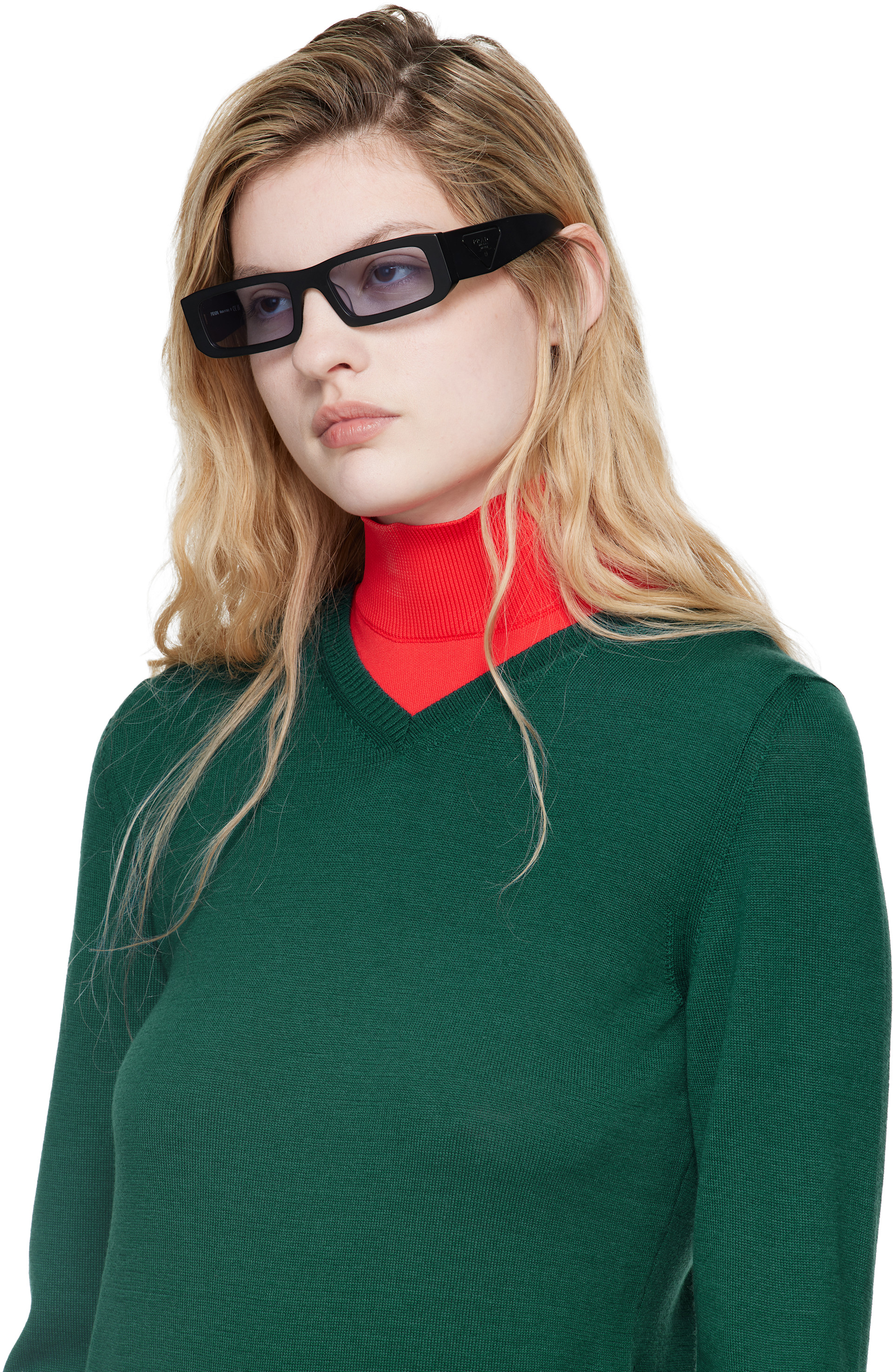 Prada Eyewear - ブラック スクエアサングラス