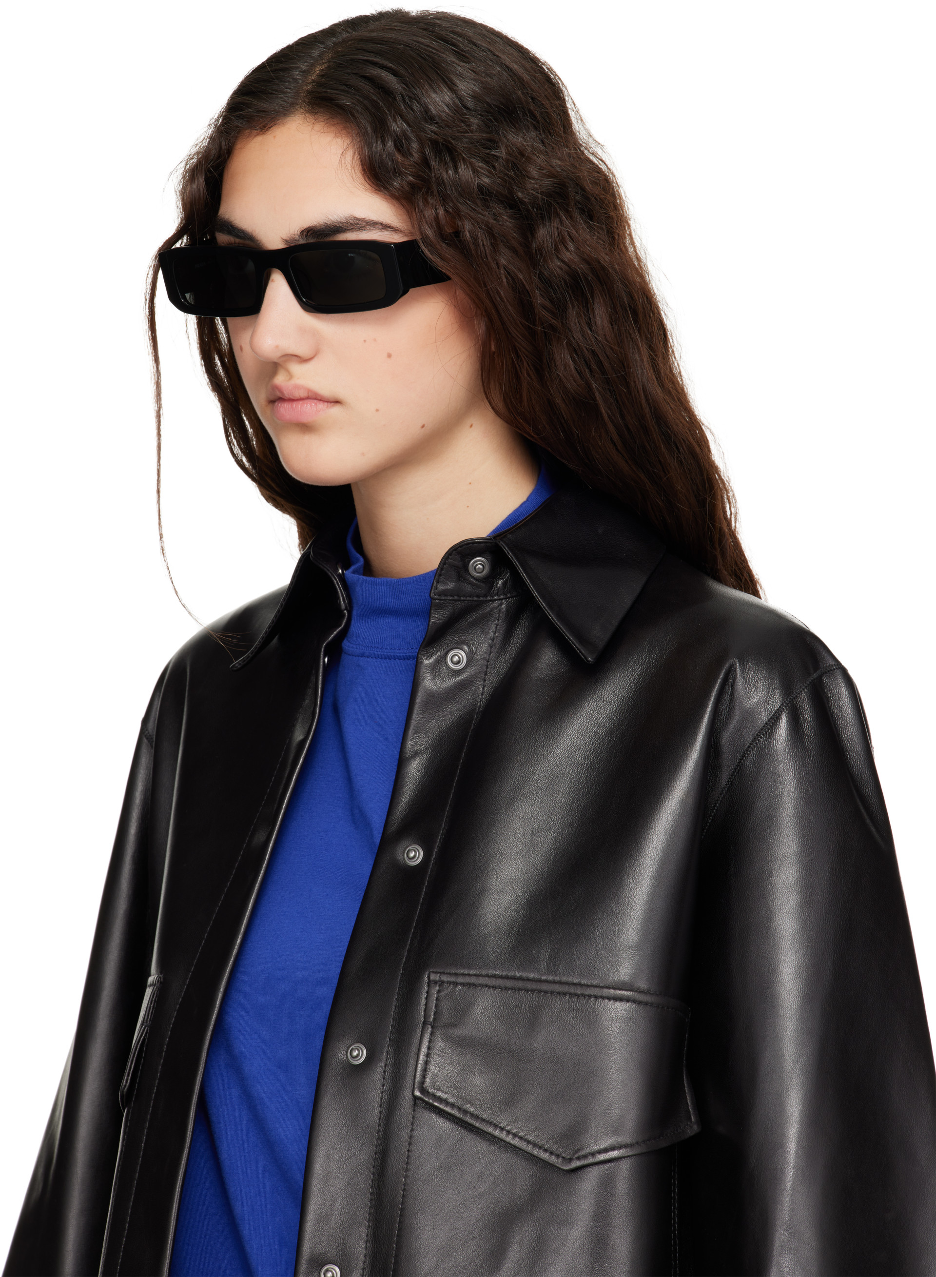 Prada Eyewear - Black Rectangular Sunglasses
