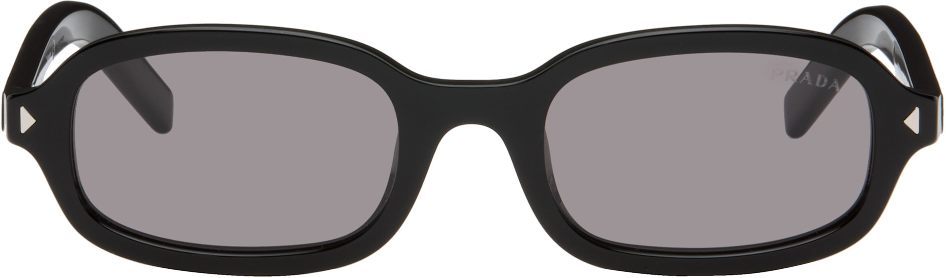 Prada Eyewear - 블랙 렉탱글 선글라스