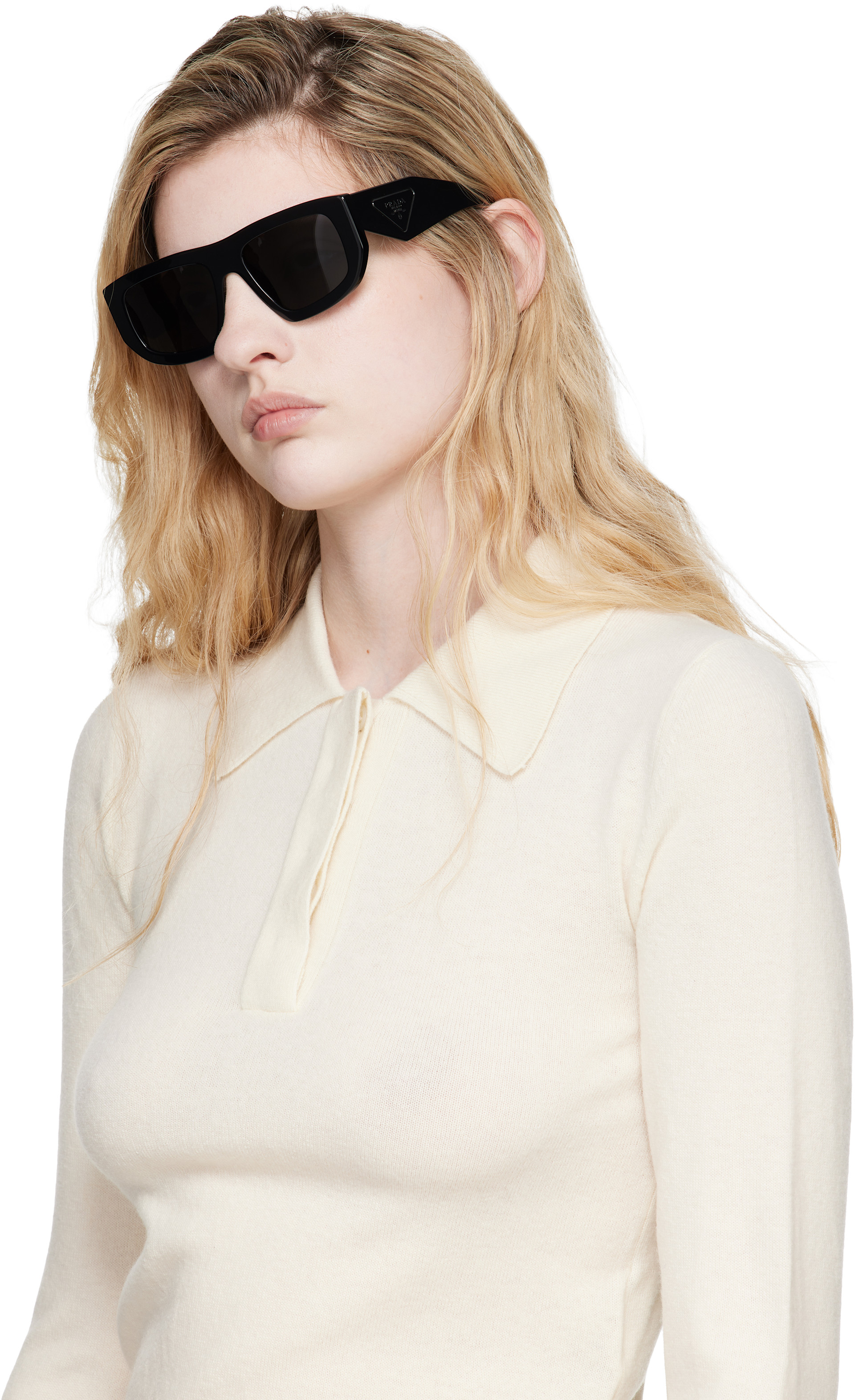 Prada Eyewear - 블랙 스퀘어 선글라스
