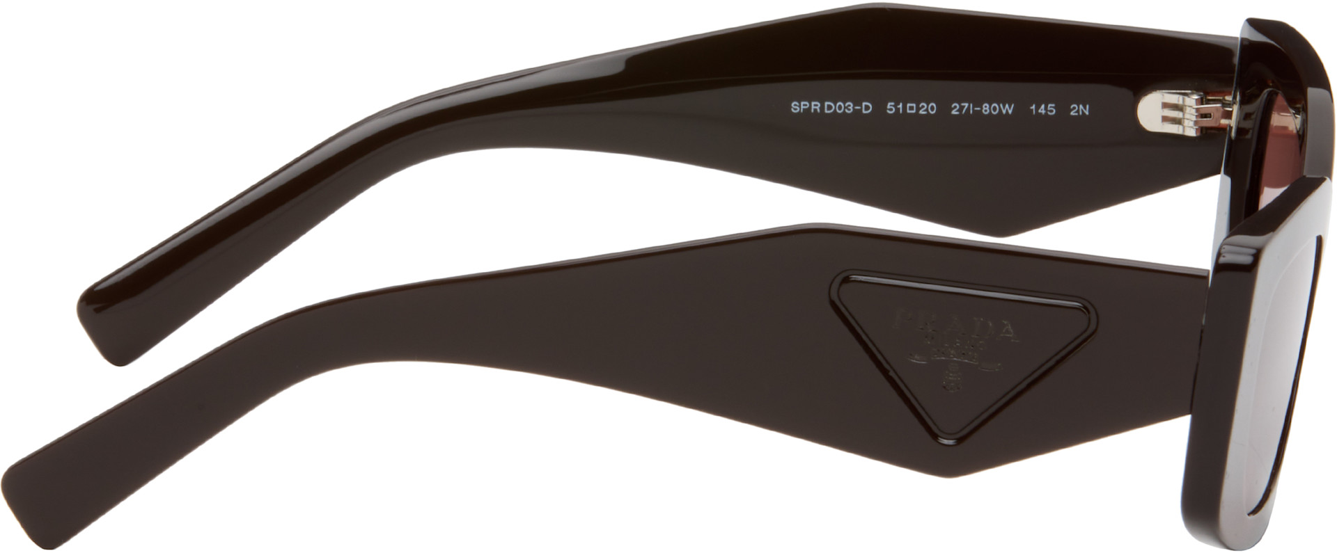 Prada Eyewear - Lunettes de soleil œil-de-chat brunes