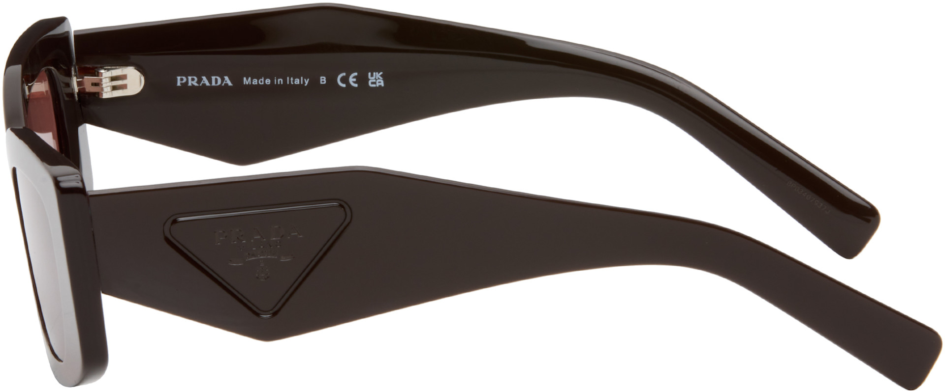 Prada Eyewear - Lunettes de soleil œil-de-chat brunes
