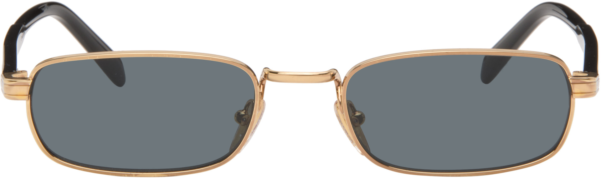 Prada Eyewear - Gold Rectangle Sunglasses