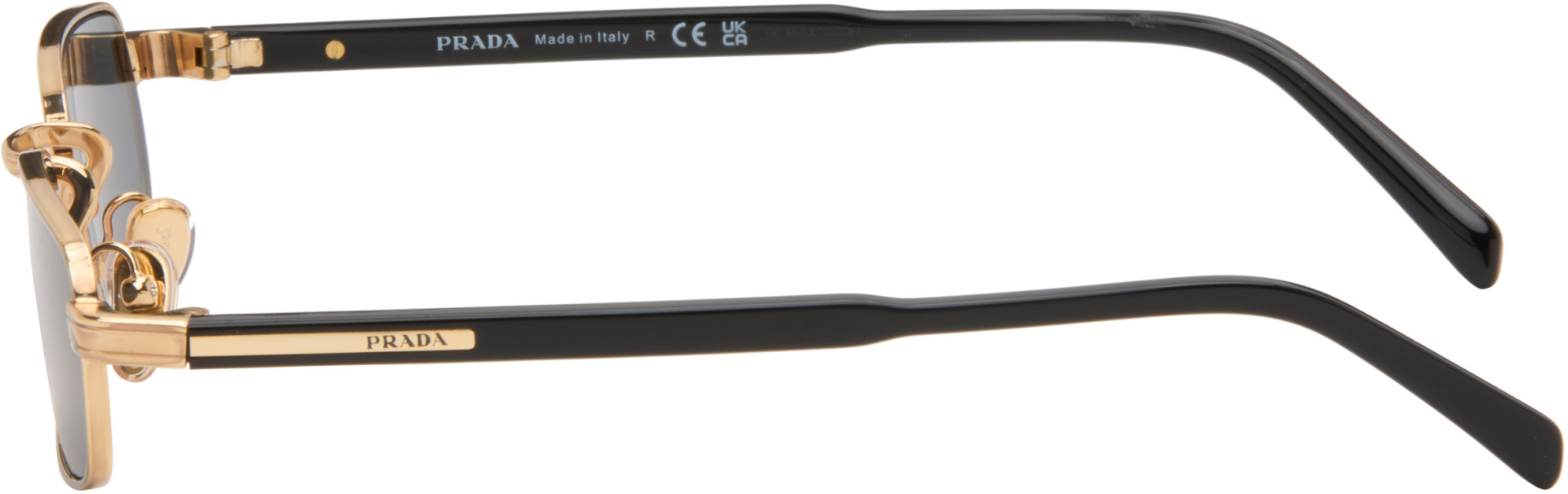 Prada Eyewear - Gold Rectangle Sunglasses