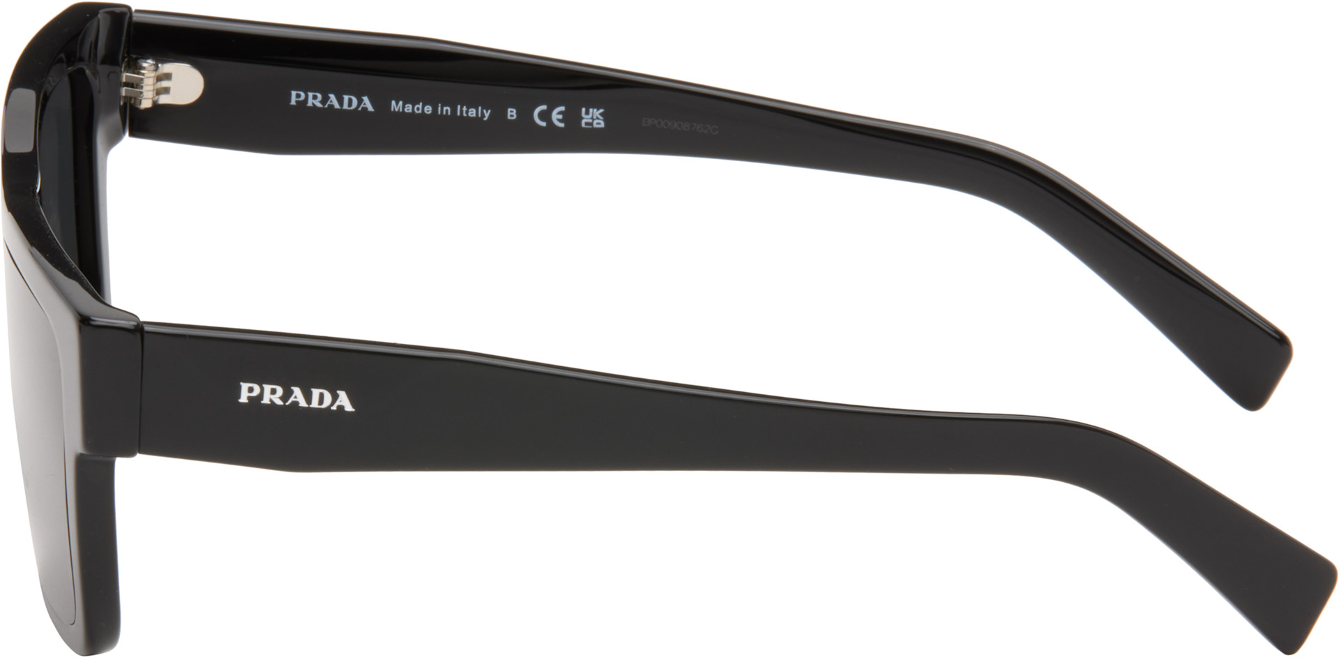 Prada Eyewear - 블랙 스퀘어 쉴드 아세테이트 선글라스