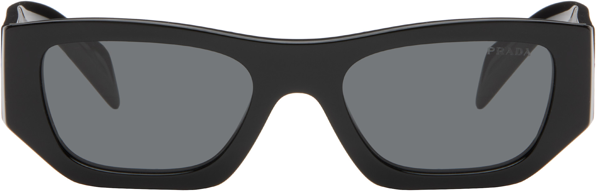 Prada Black Rectangular Cat-Eye Sunglasses Prada 52MM Cat Eye Sunglasses | Saks Fifth Avenue main image 2