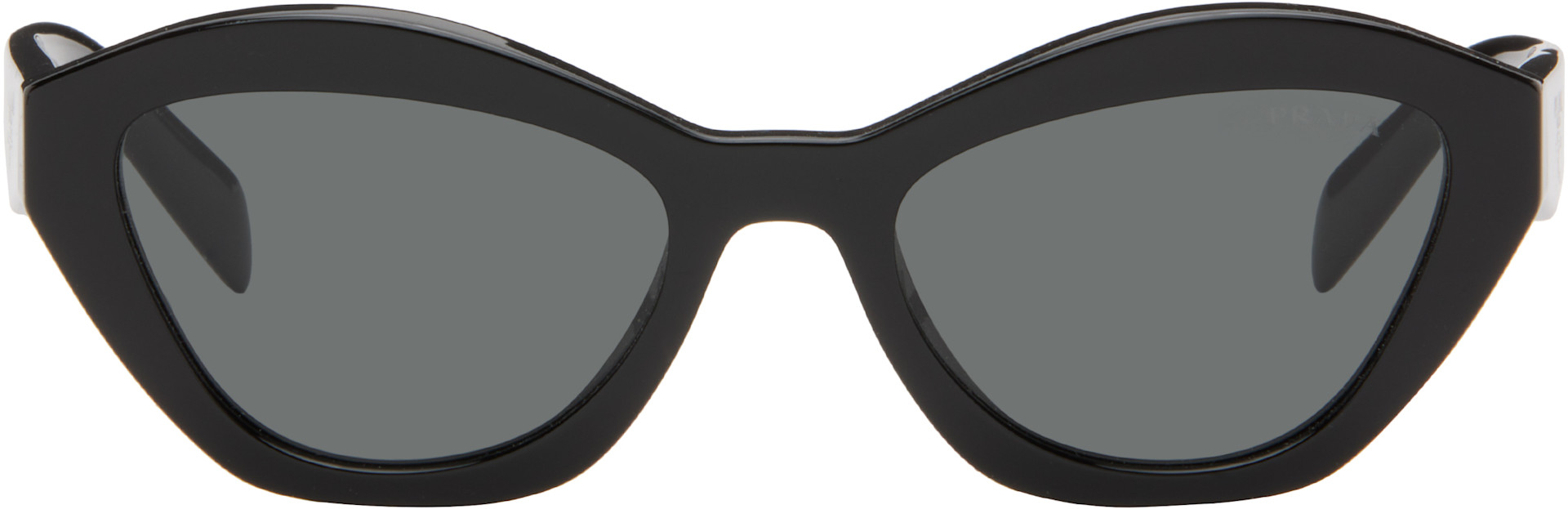 Prada Eyewear - 블랙 프라다 로고 선글라스