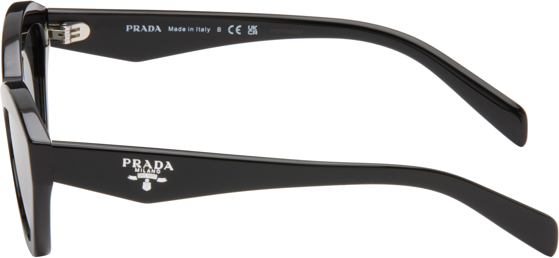 PRADA サングラス ブラック ロゴ PRADA sunglasses Prada Eyewear: Black 'Prada Logo' Sunglasses | SSENSE